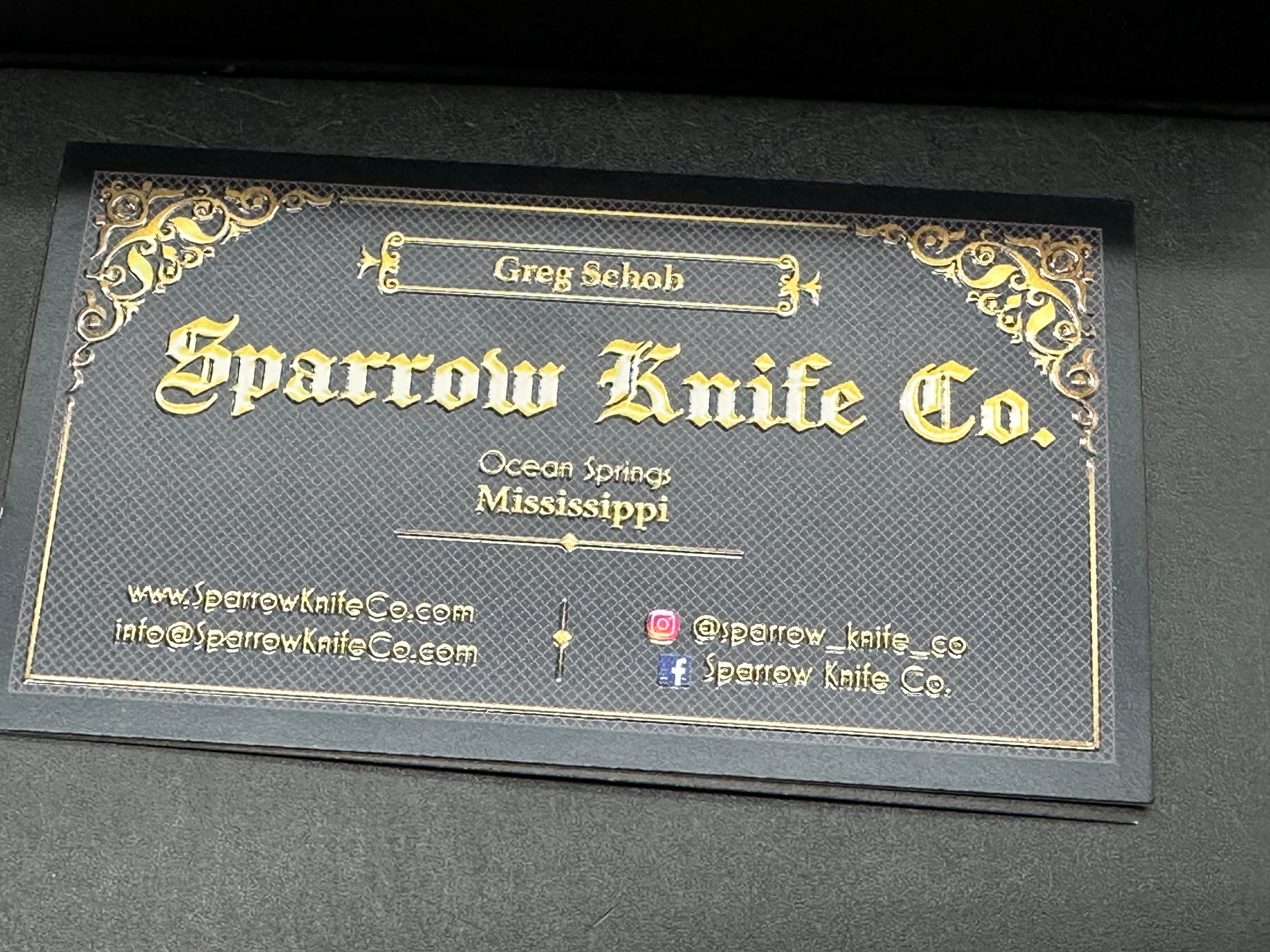 Sparrow Knife Co. Production Strix Round 1 #94 of 154 (V3 Full Ti), Belt Satin Hollow Ground M390 Blade