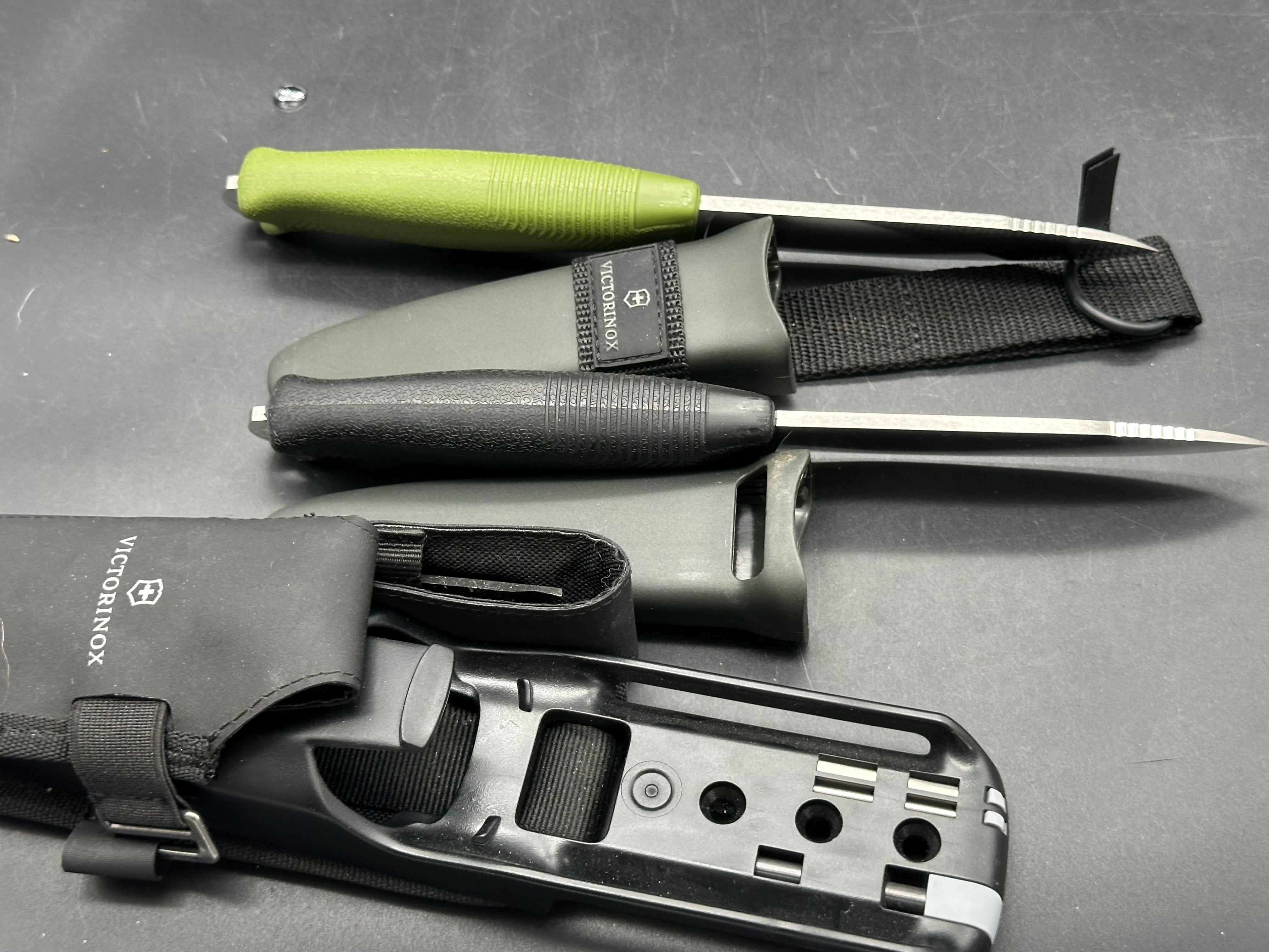 Victornox Ventures fixed blade knives (both knives are shown)