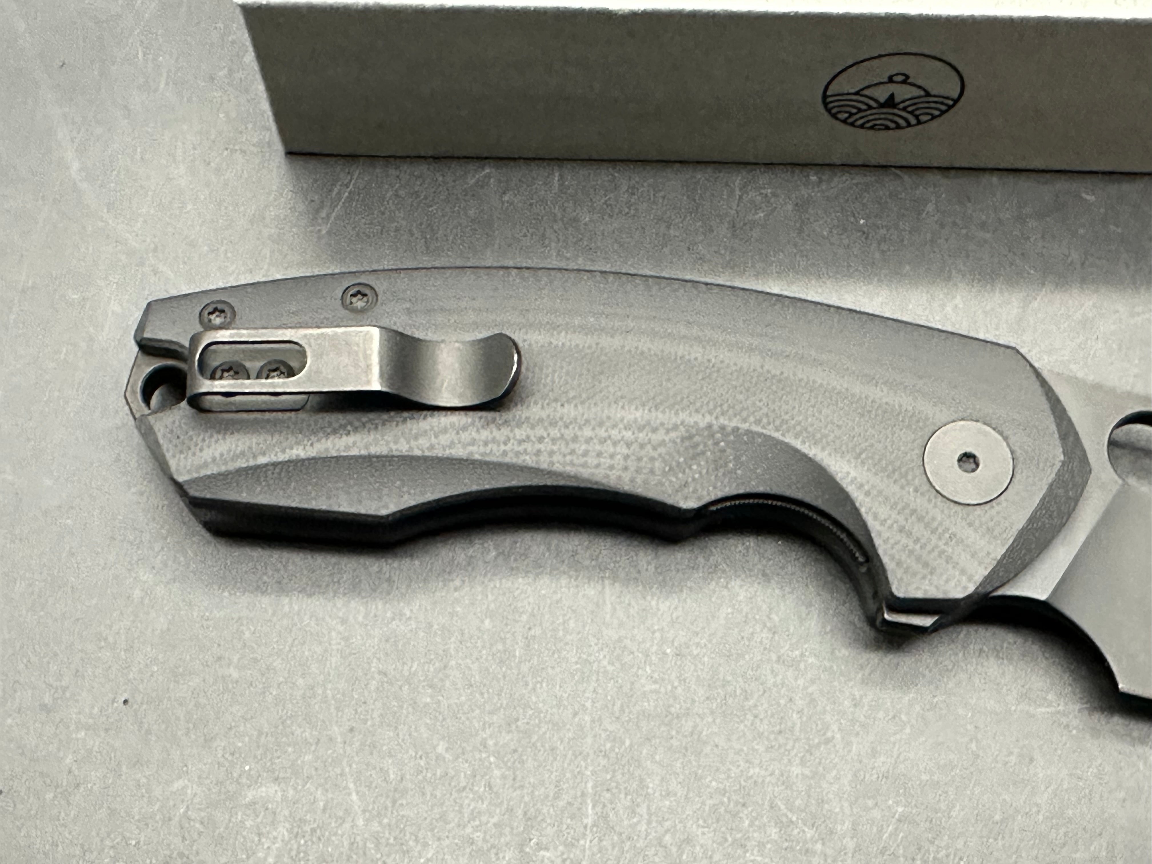 Urban EDC Becerro, Blackwashed CPM-S90V Blade, Black G-10 Handles, Nested Blackwashed Titanium Liners