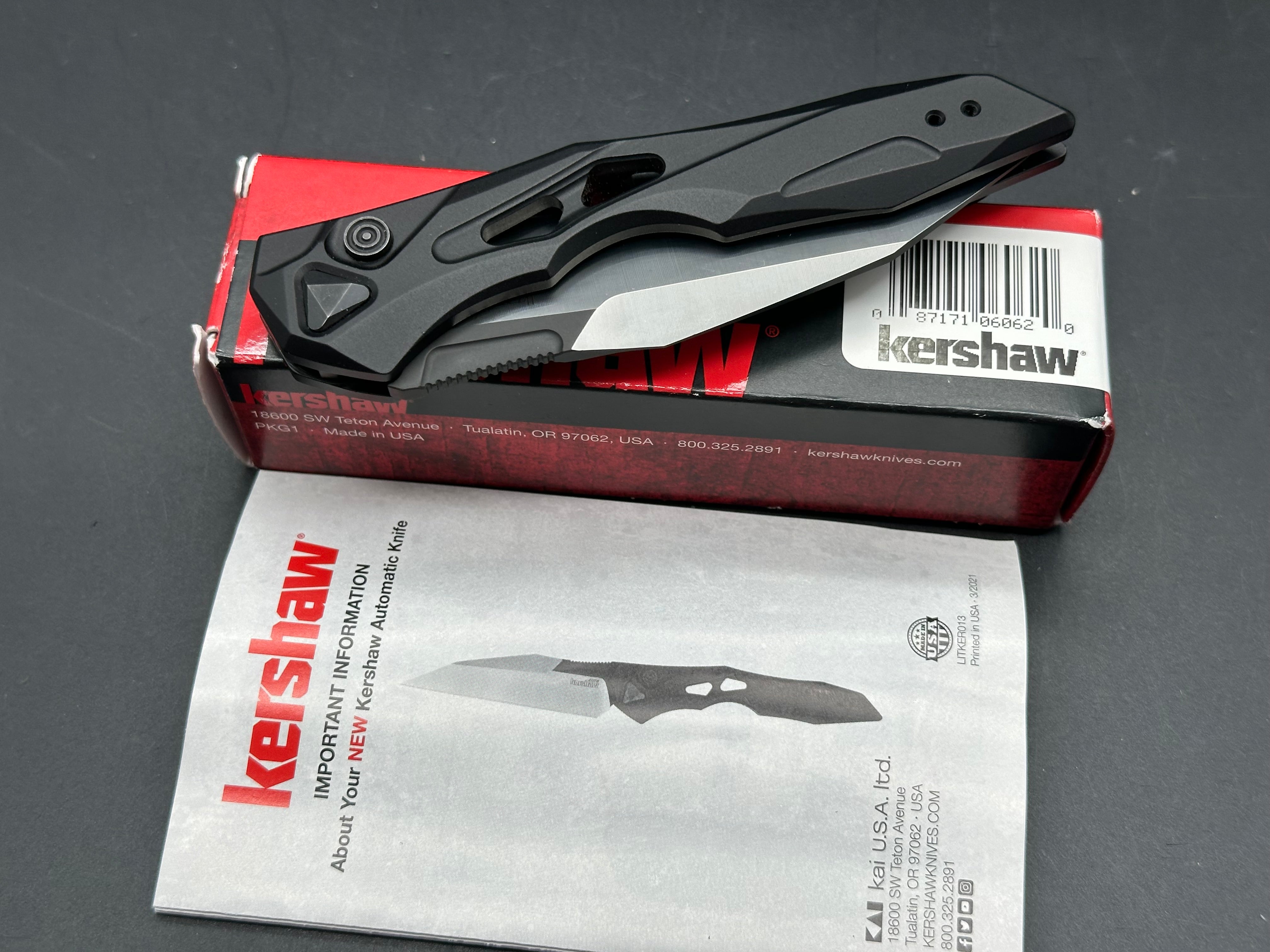 Kershaw Launch 13 Automatic Knife Black (3.5" Two-Tone)