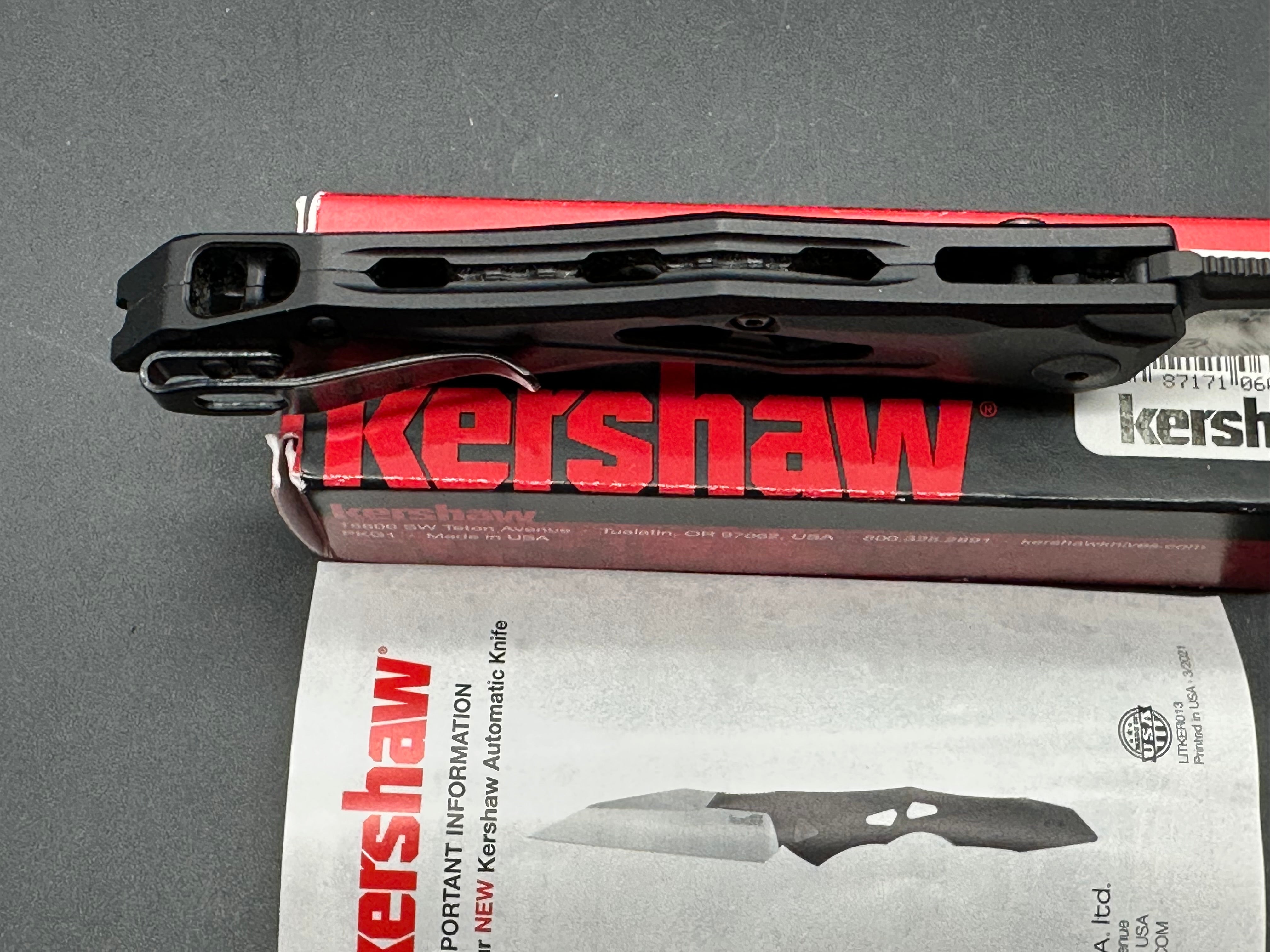 Kershaw Launch 13 Automatic Knife Black (3.5" Two-Tone)