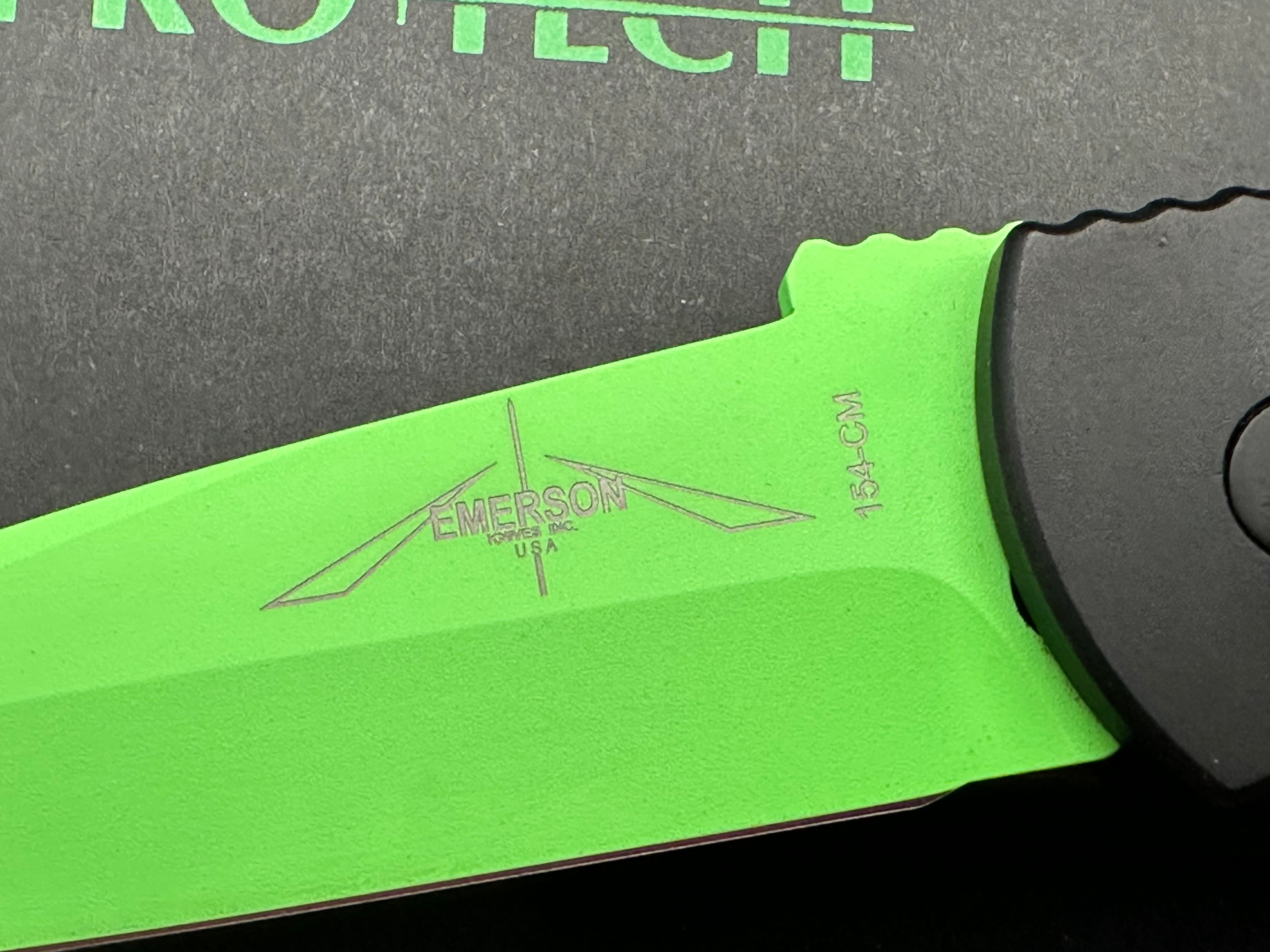 Protech 2023 CQC7 USN Special Black "Jigged" handle, cerakote green blade #28 of 50