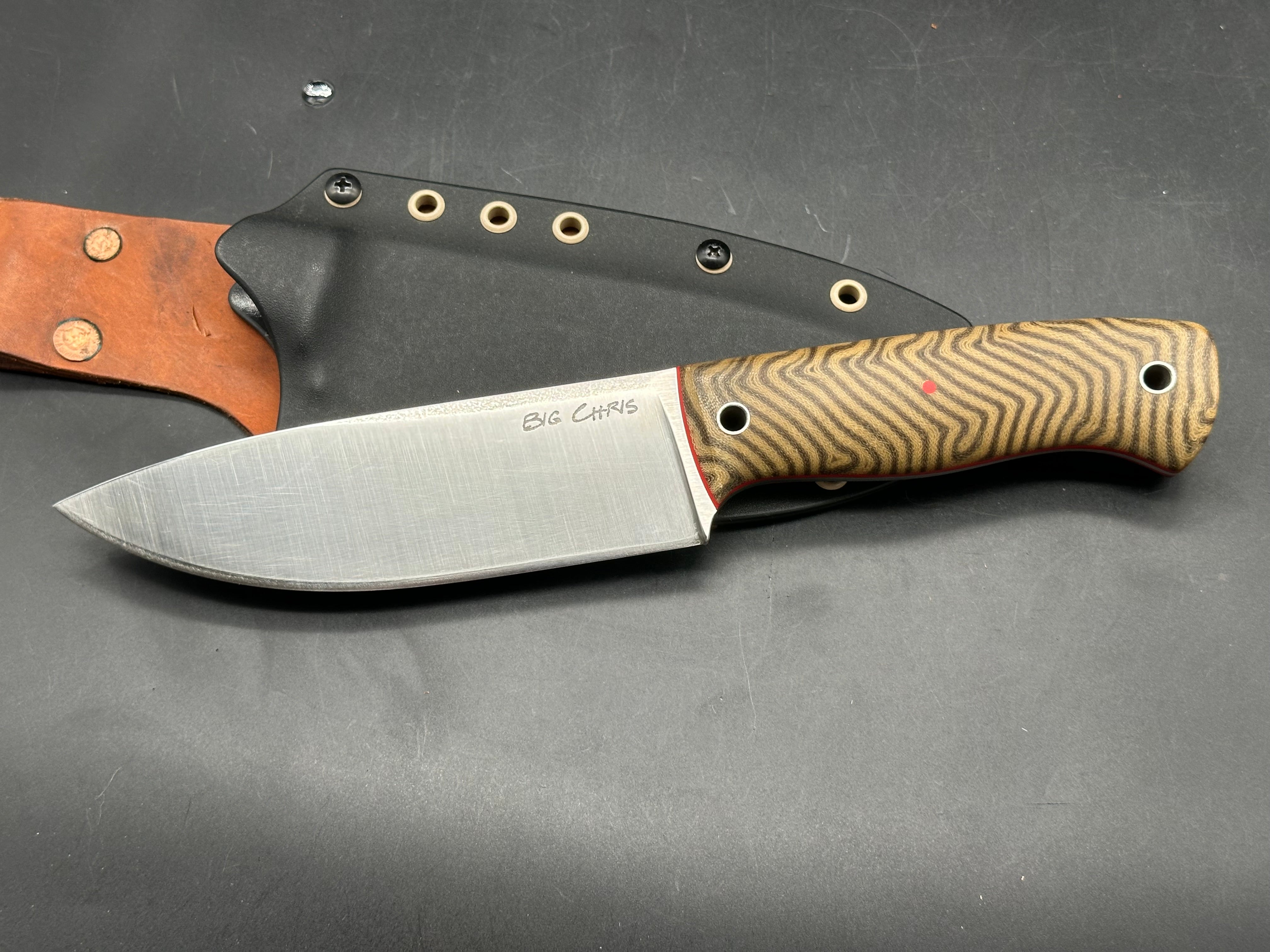 Big Chris Custom 6” Voyager CPM154 blade fixed blade knife