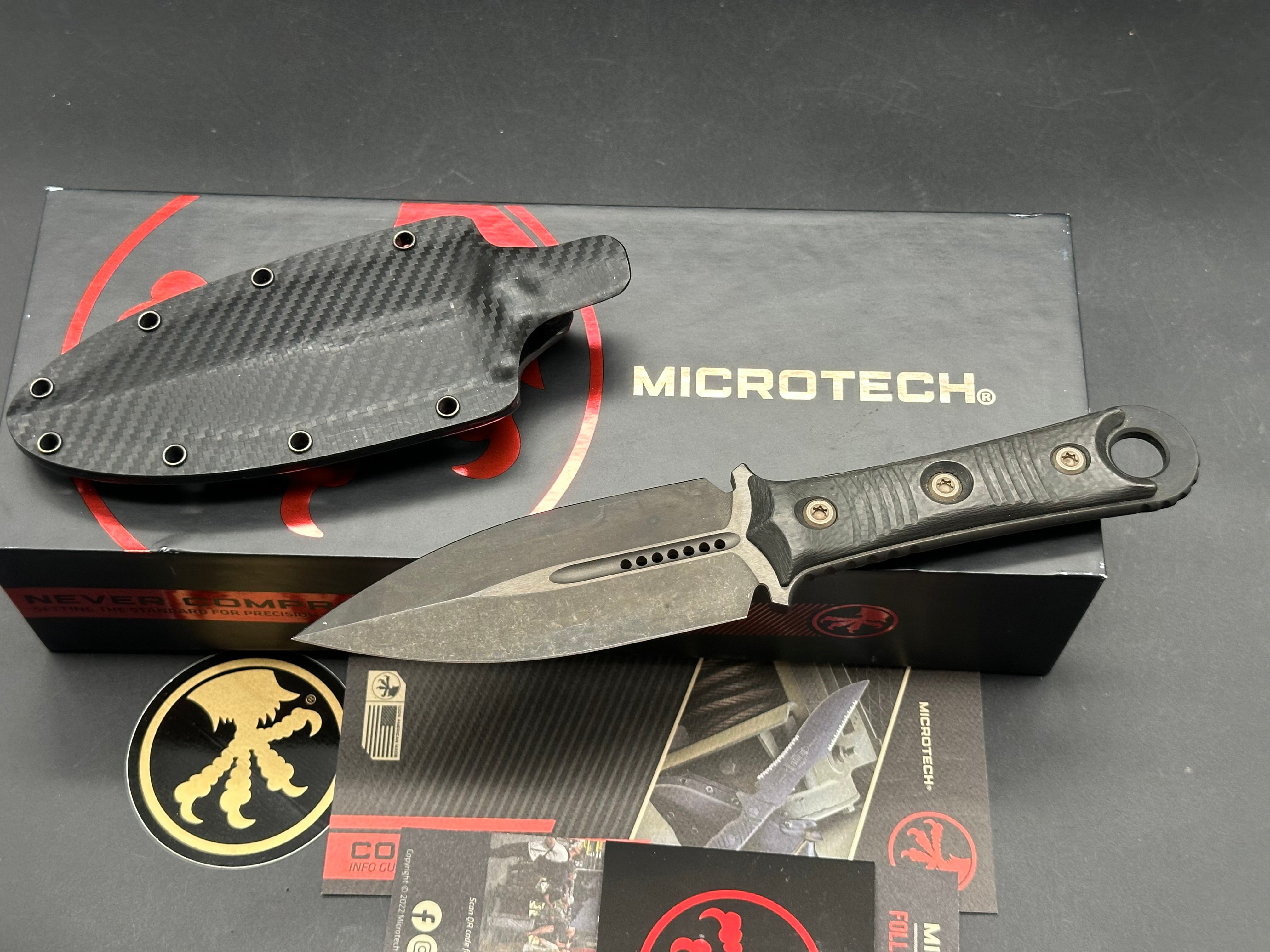 Microtech Borka blades SBD fixed double dagger 4.375"