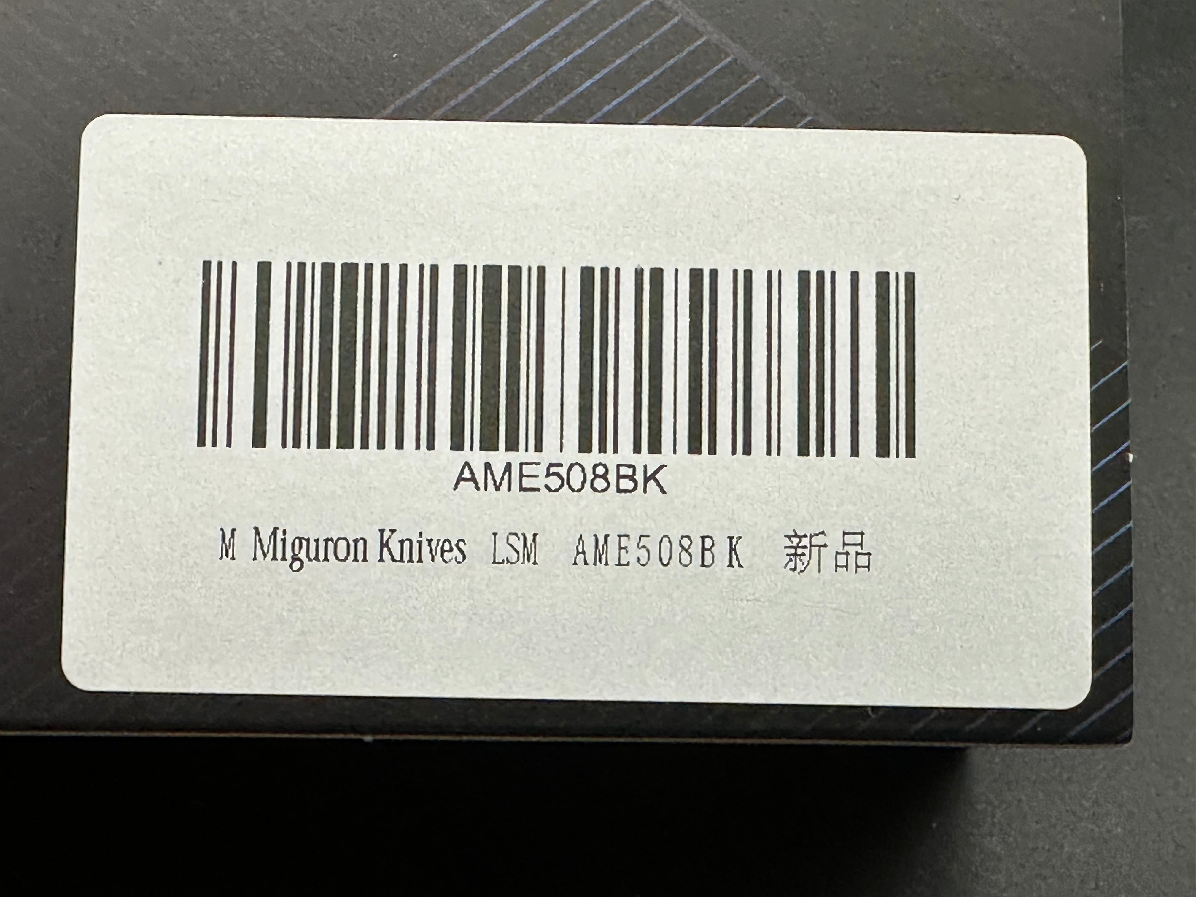 Miguron | Ameight Knives LSM Fixed Blade 2.82" Black PVD 14C28N Blade Black G10 handle DC Blades Design