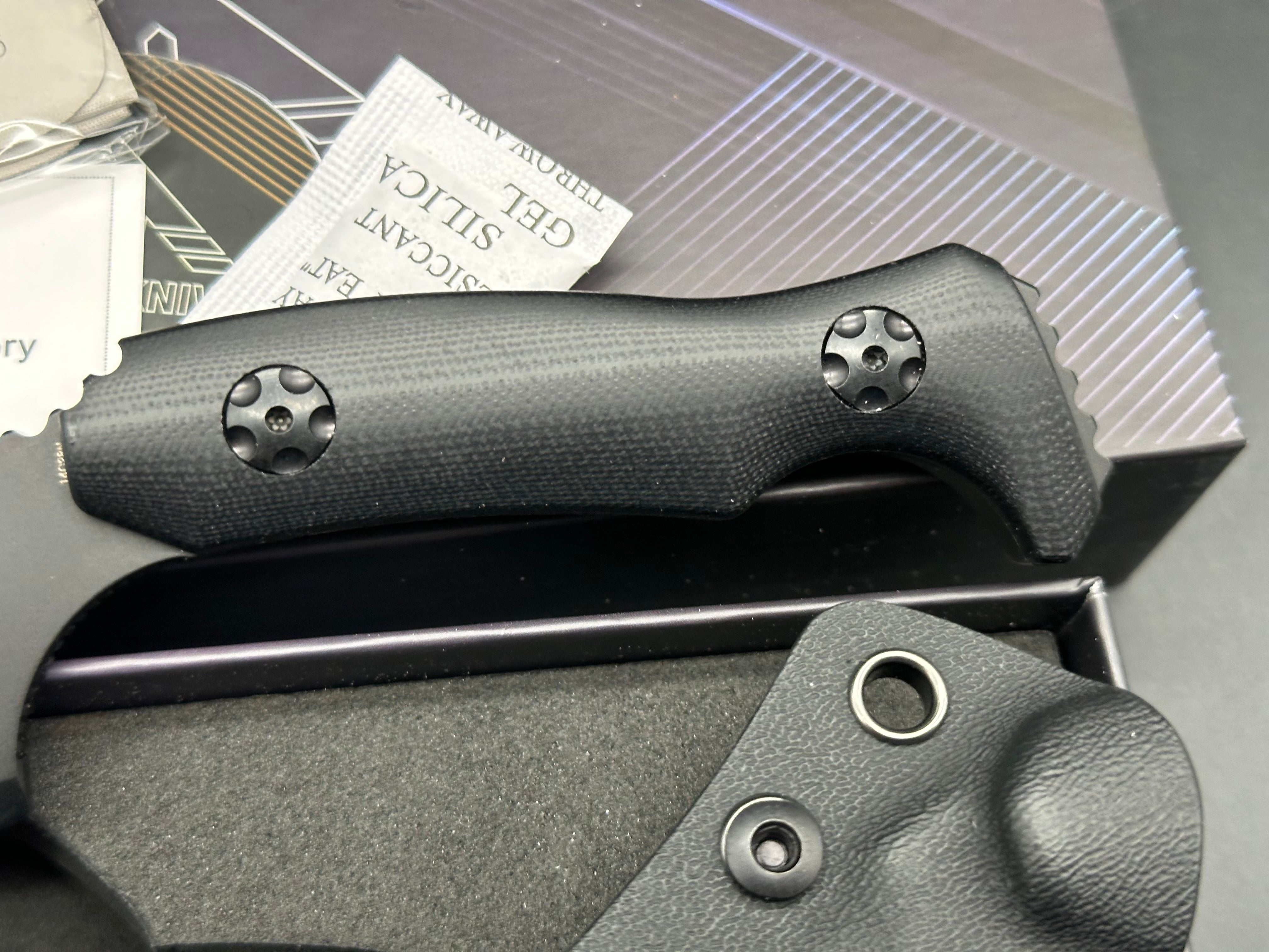 Miguron | Ameight Knives LSM Fixed Blade 2.82" Black PVD 14C28N Blade Black G10 handle DC Blades Design
