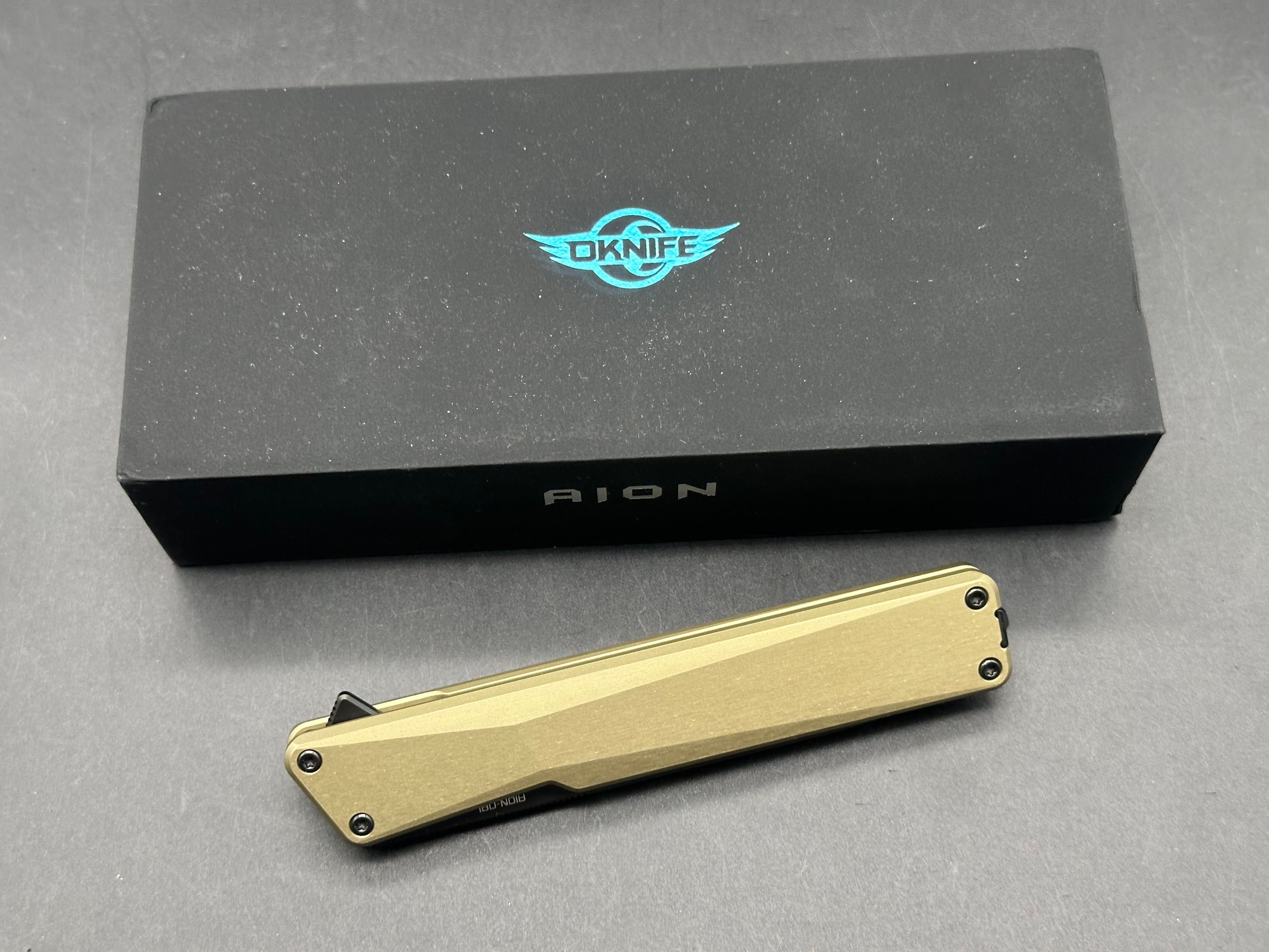 Oknife Arion green OAL aluminum handle / NitroV blade