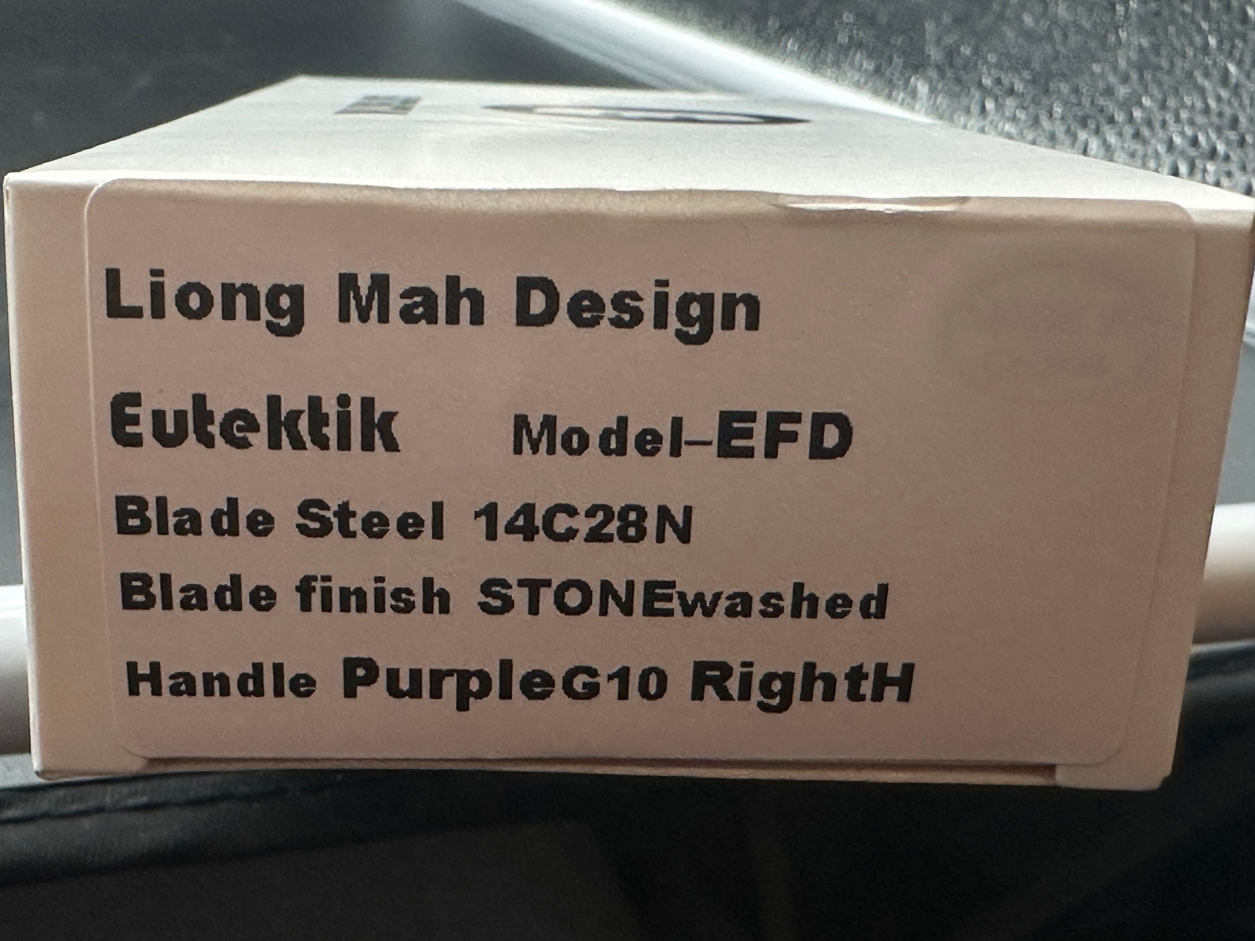 Eutektik EFD Purple Stonewashed plus LTK Koozie/Patch & Sticker w/each knife
