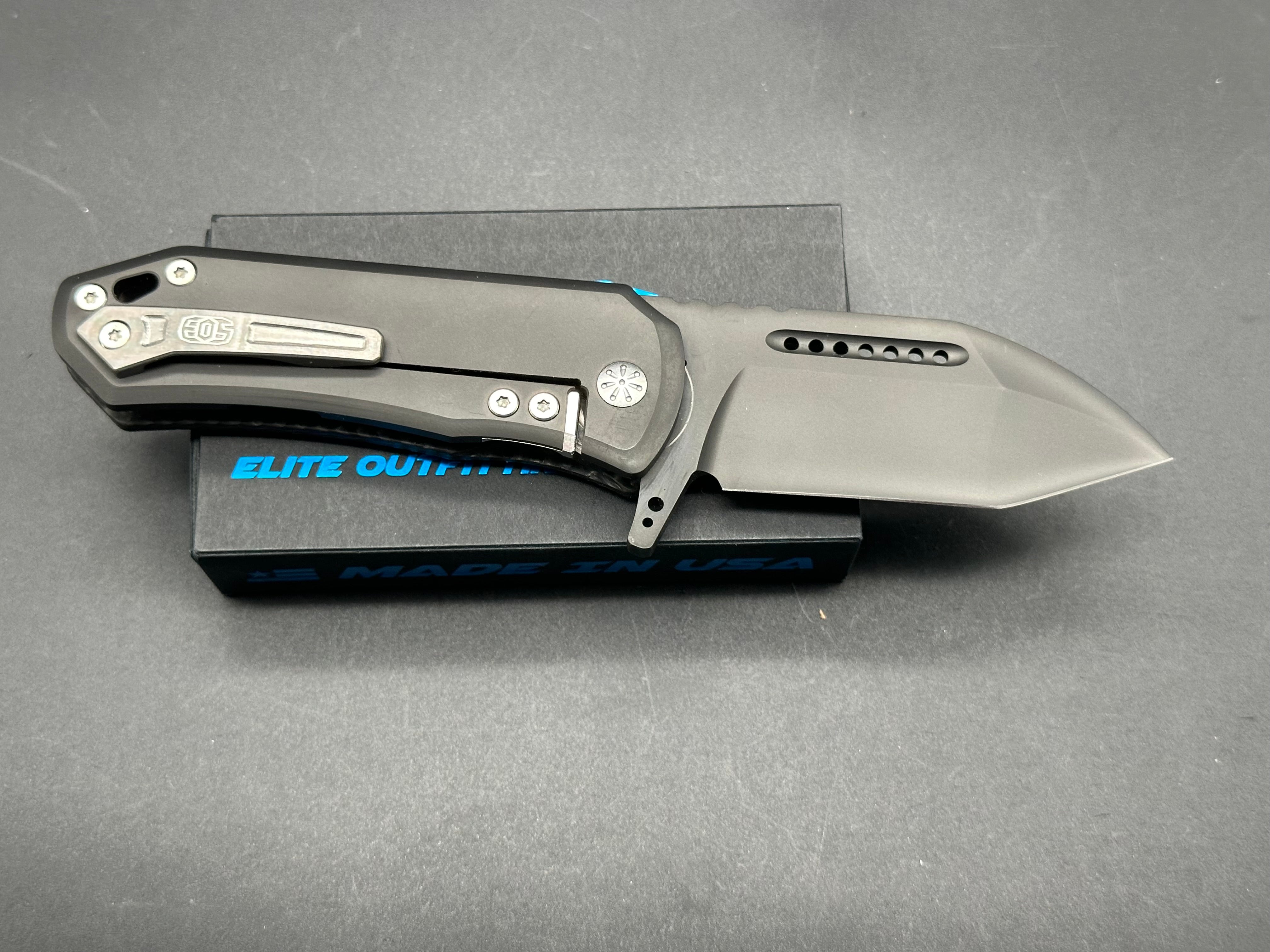 EOS Orca-S Frame Lock Knife Black Titanium (3" Black)