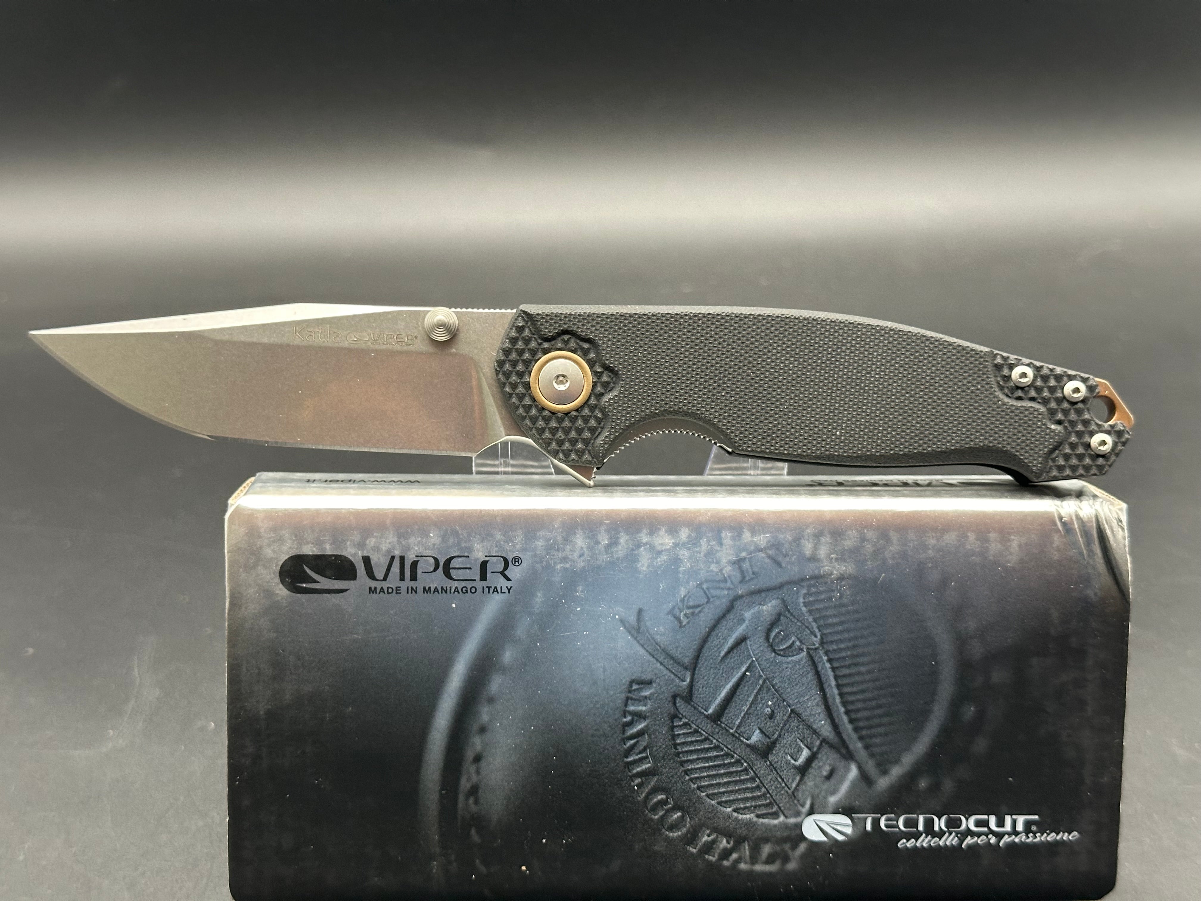 Viper Knives Vox Katla Liner Lock Knife Black G-10