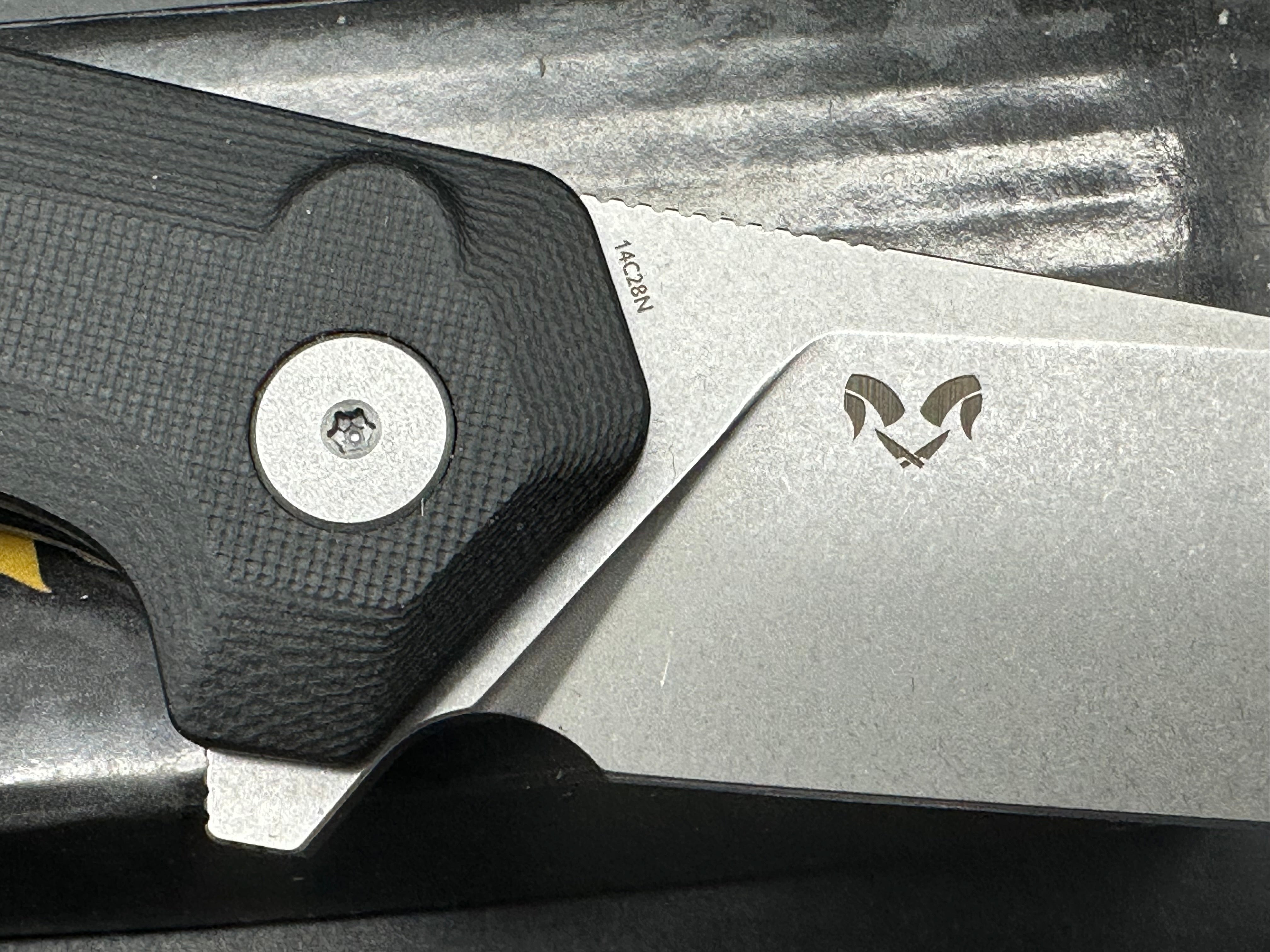 Kubey Fenrir Folding Knife Black G-10 Handle 3.27'' Stonewashed 14C28N Blade