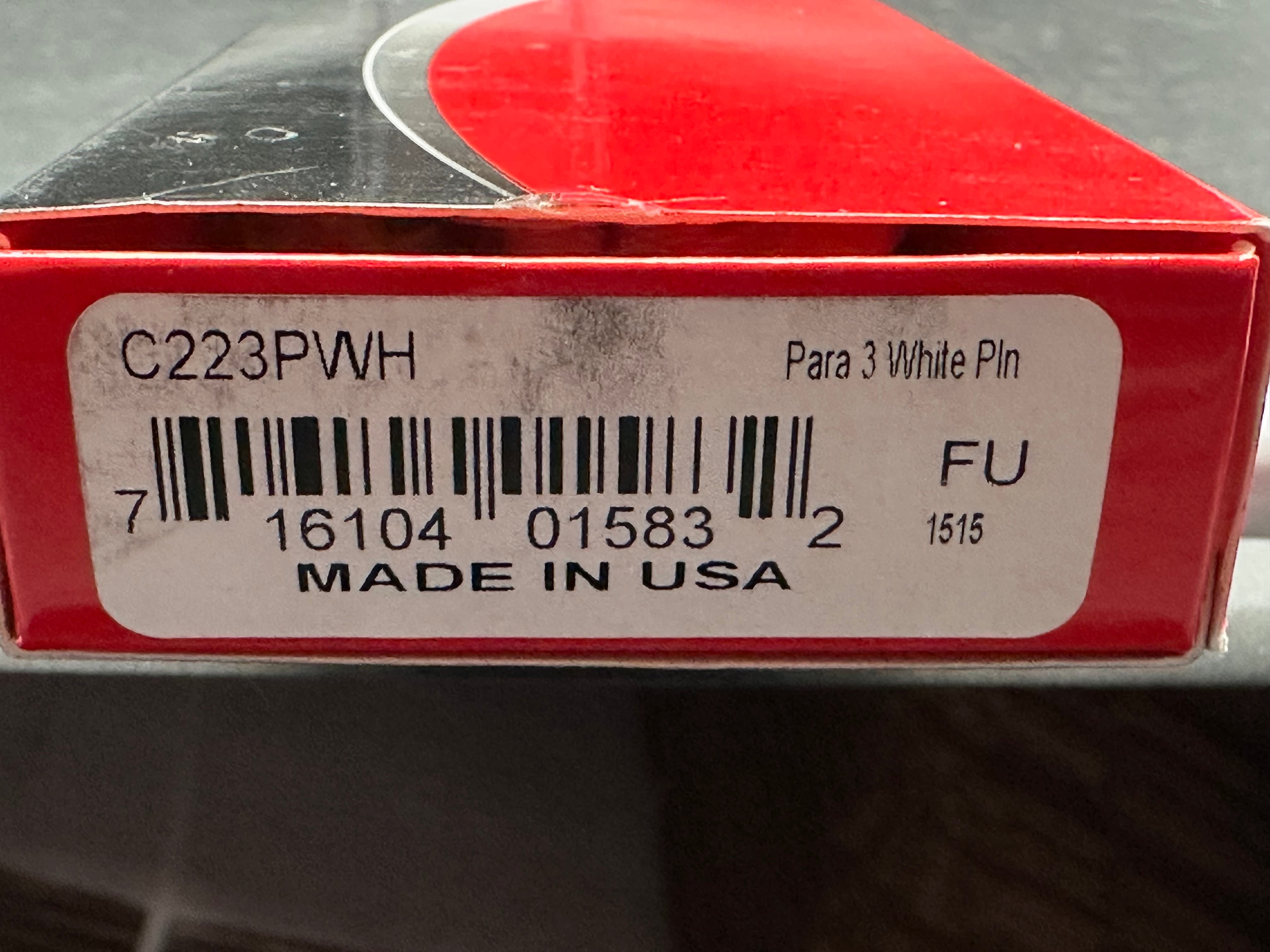 Spyderco Para 3 LW, New in Box, White FRN, Rex45
