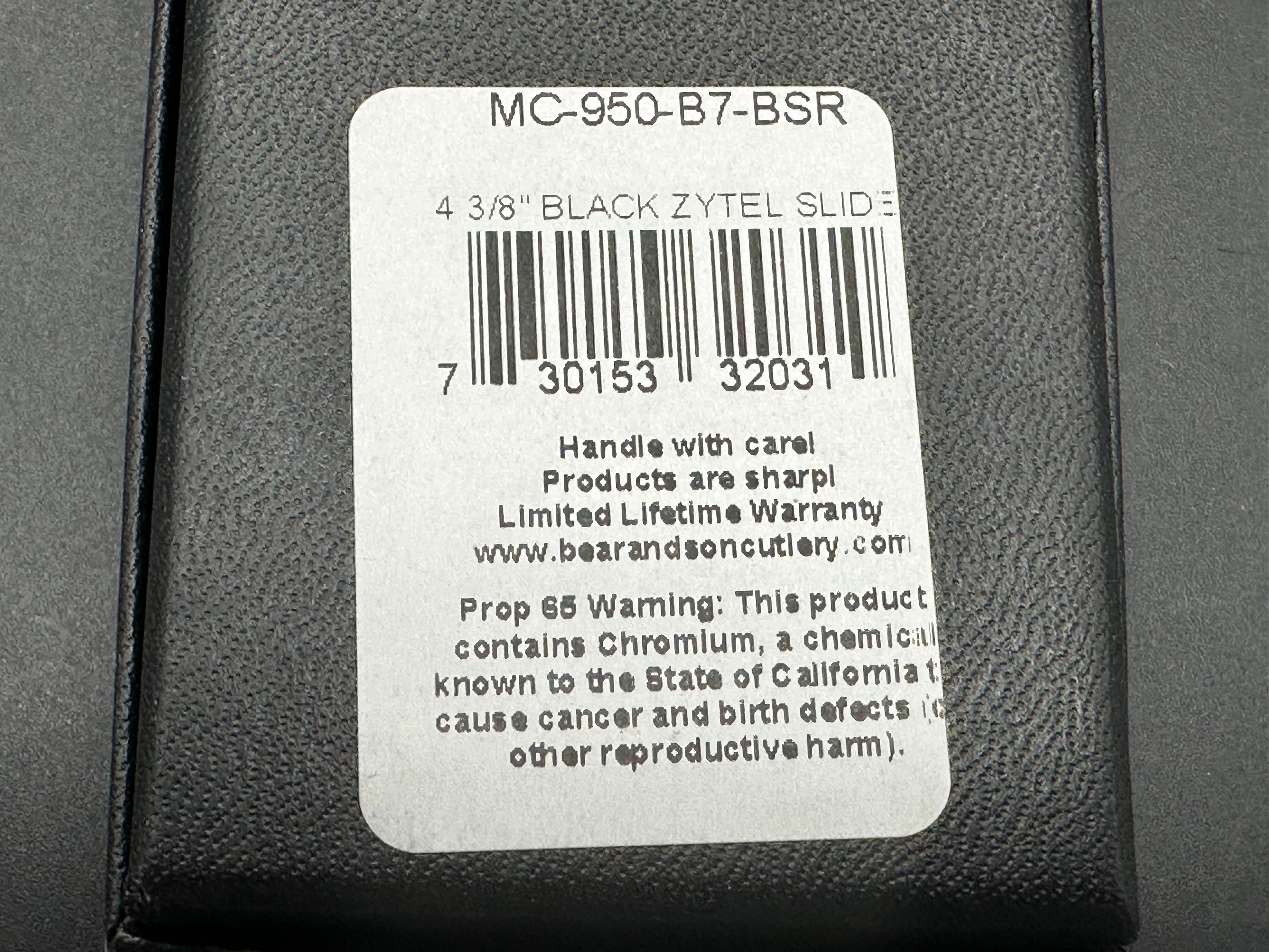 Bear OPS Rancor IX Slide Lock 2.83" D2 Black Serrated Black Zytel Handles