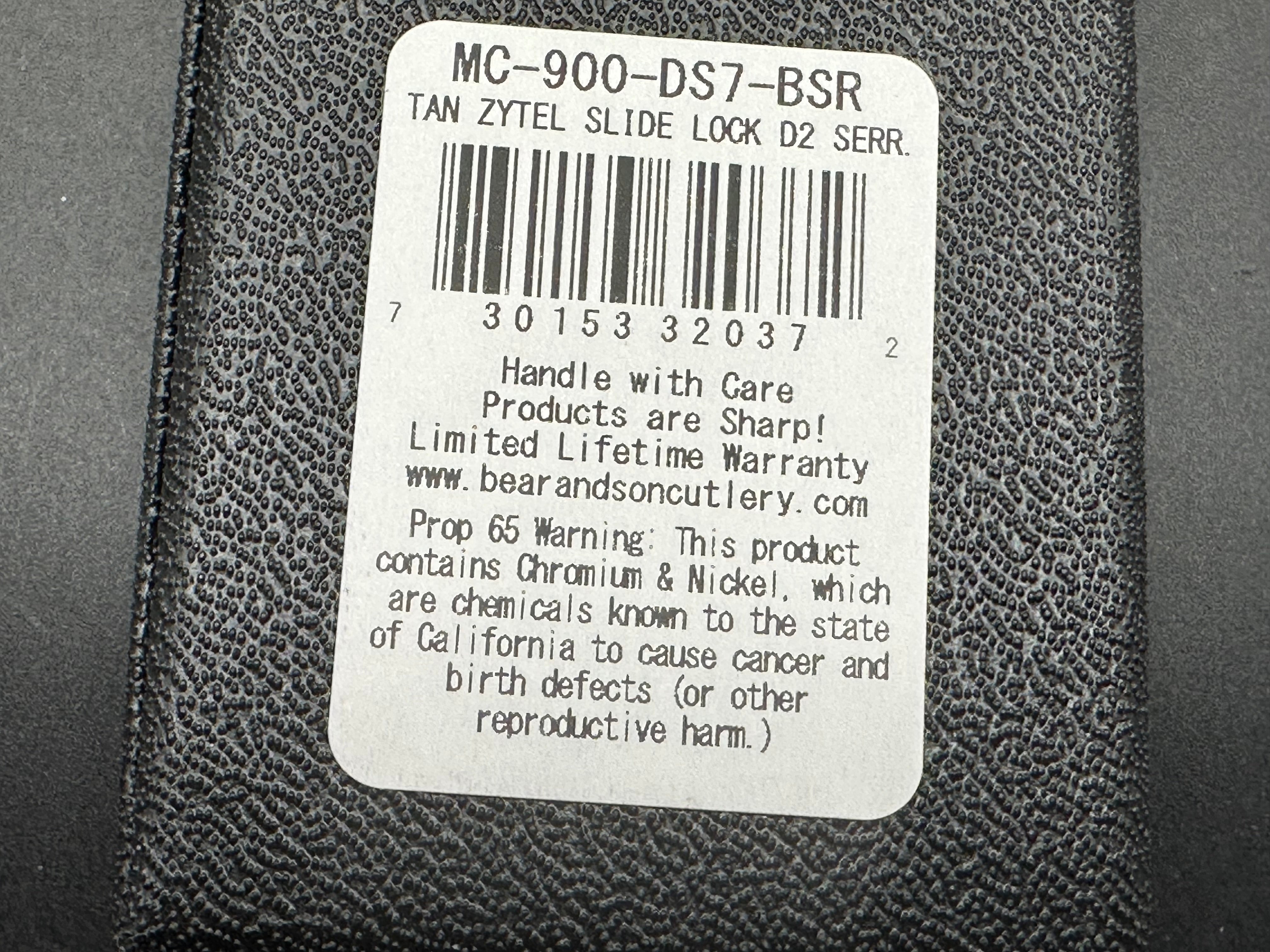 Bear & Son Bear Ops Rancor IX Folding Knife Desert Tan