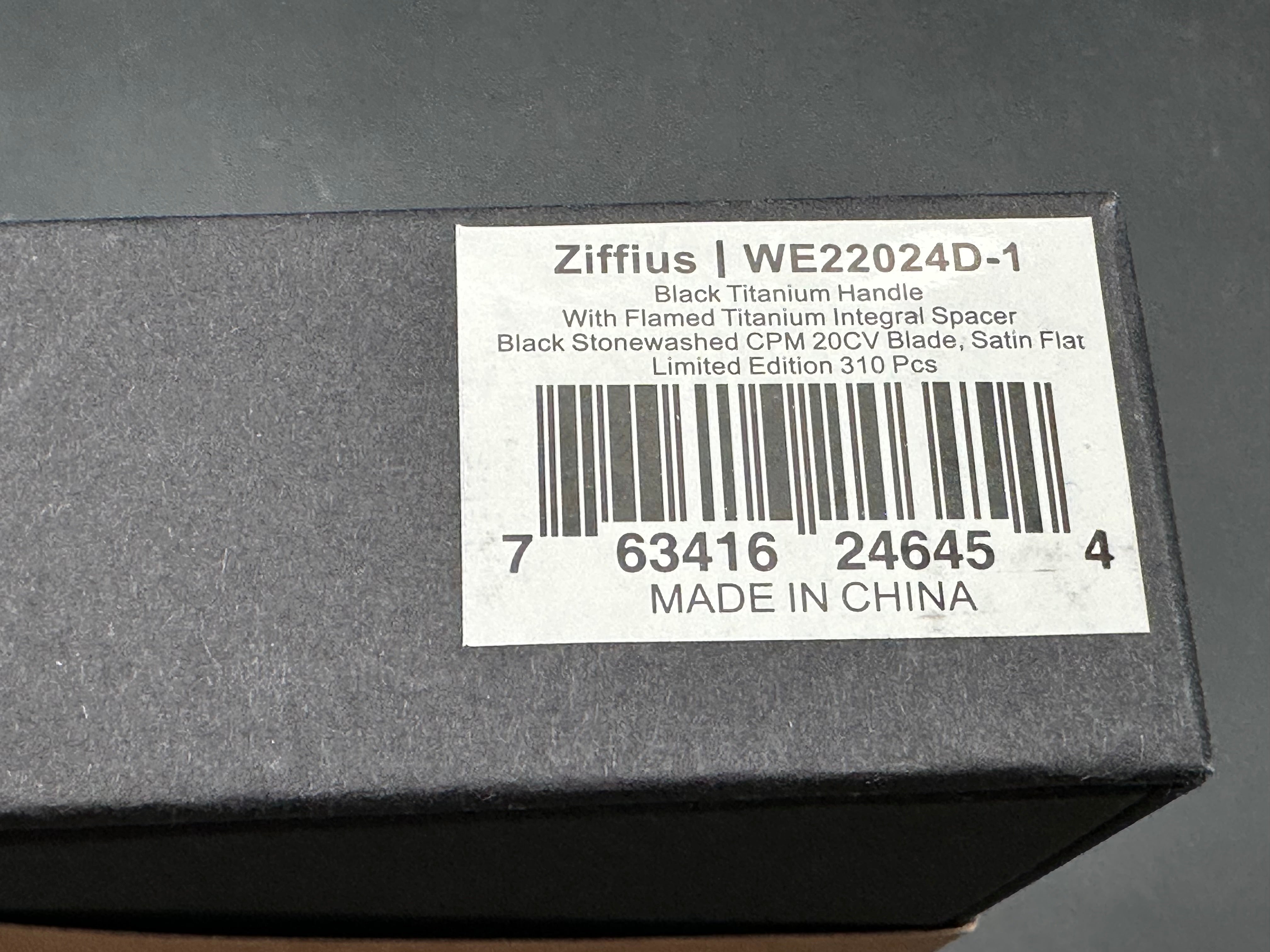 We Ziffius: Limited to 310 number produced. Texas Blade Show Best In Show Factory knife 2023 3.7 inch, CPM-20CV