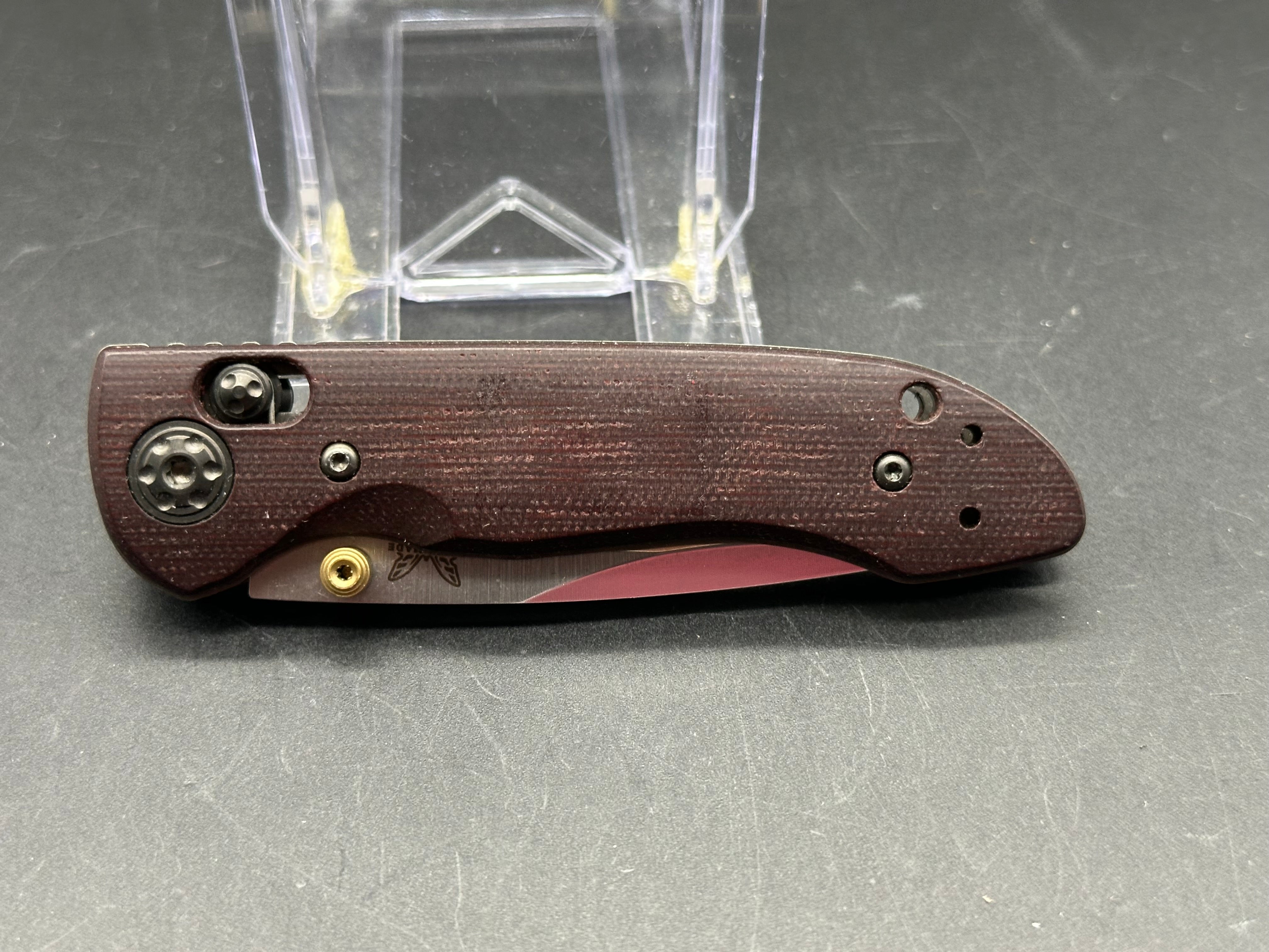 Benchmade Foray, Used good condition, Red micarta, 20CV