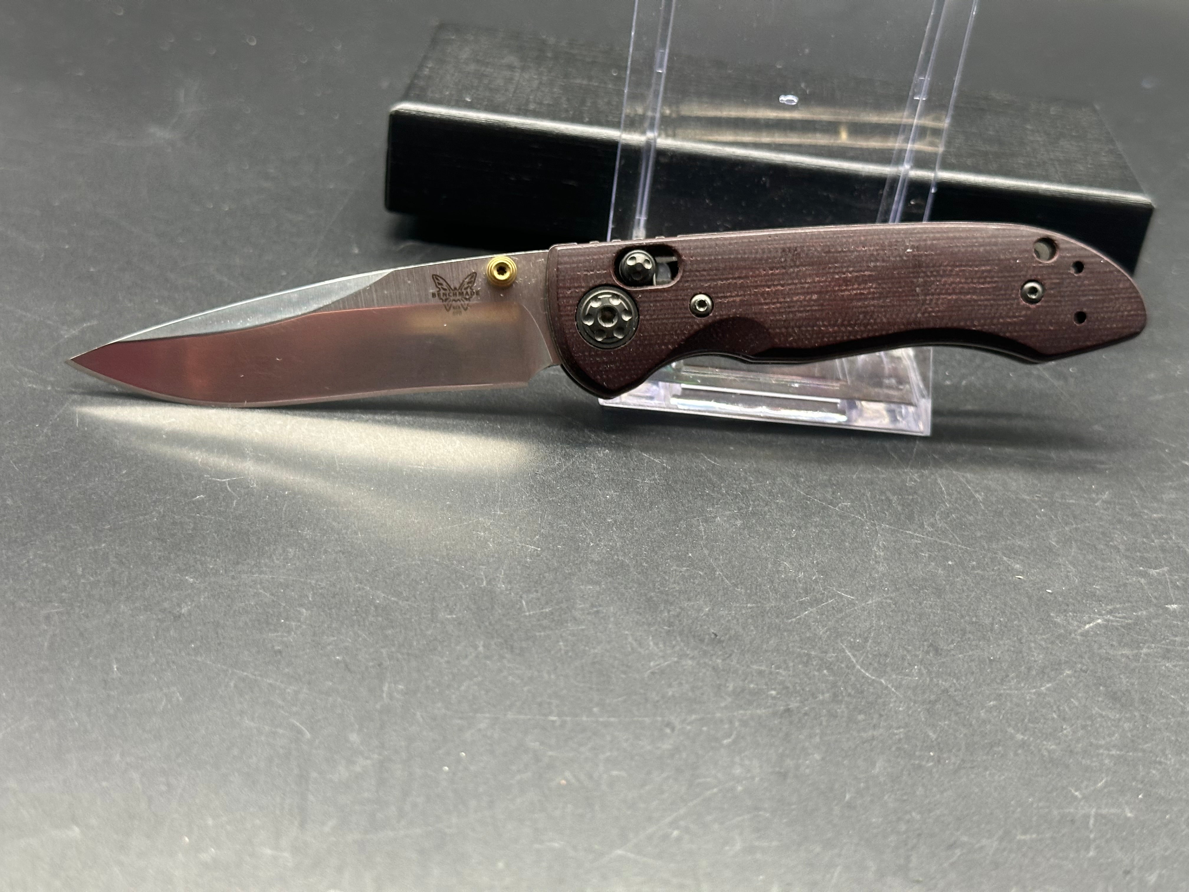 Benchmade Foray, Used good condition, Red micarta, 20CV