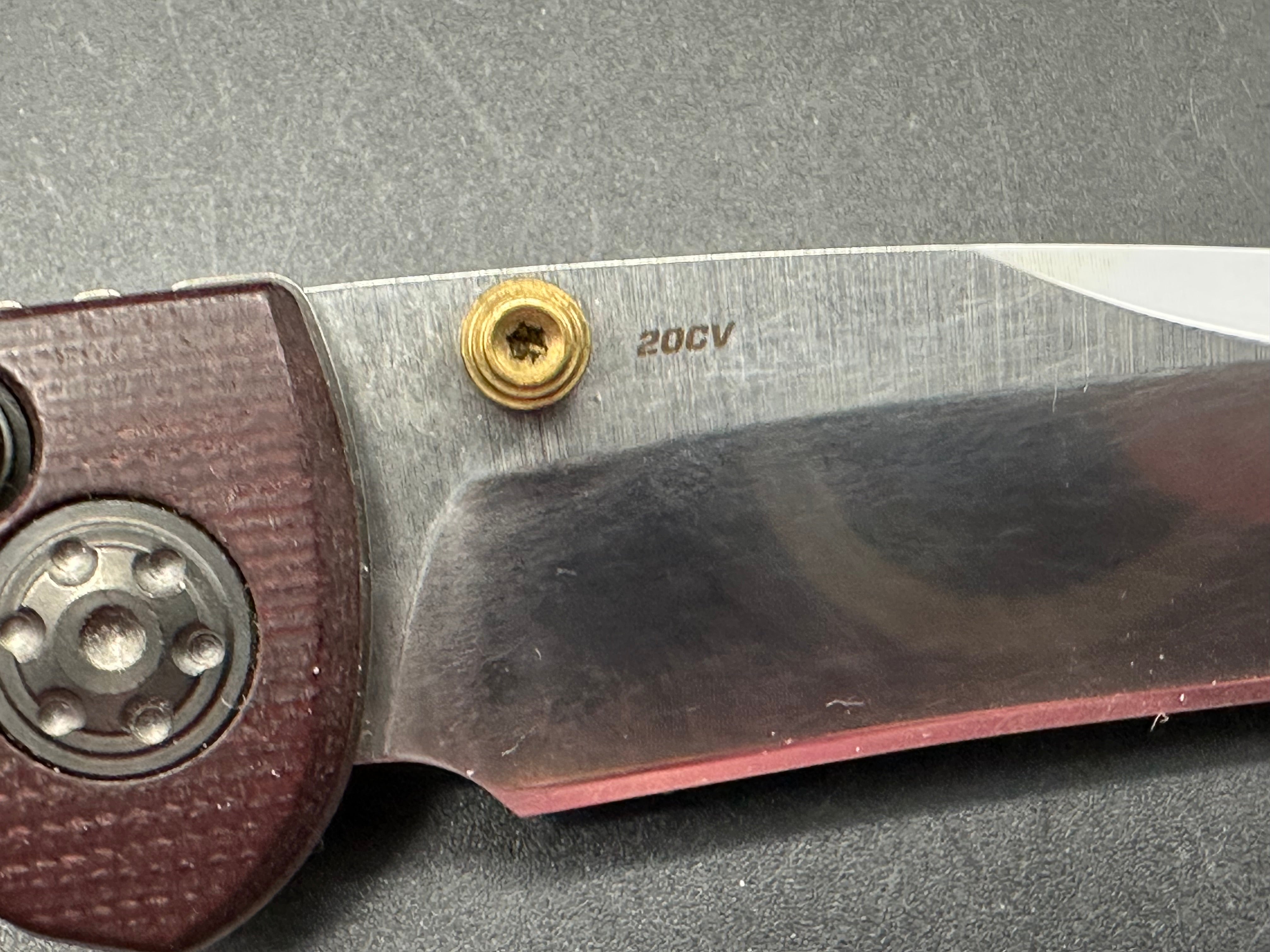 Benchmade Foray, Used good condition, Red micarta, 20CV