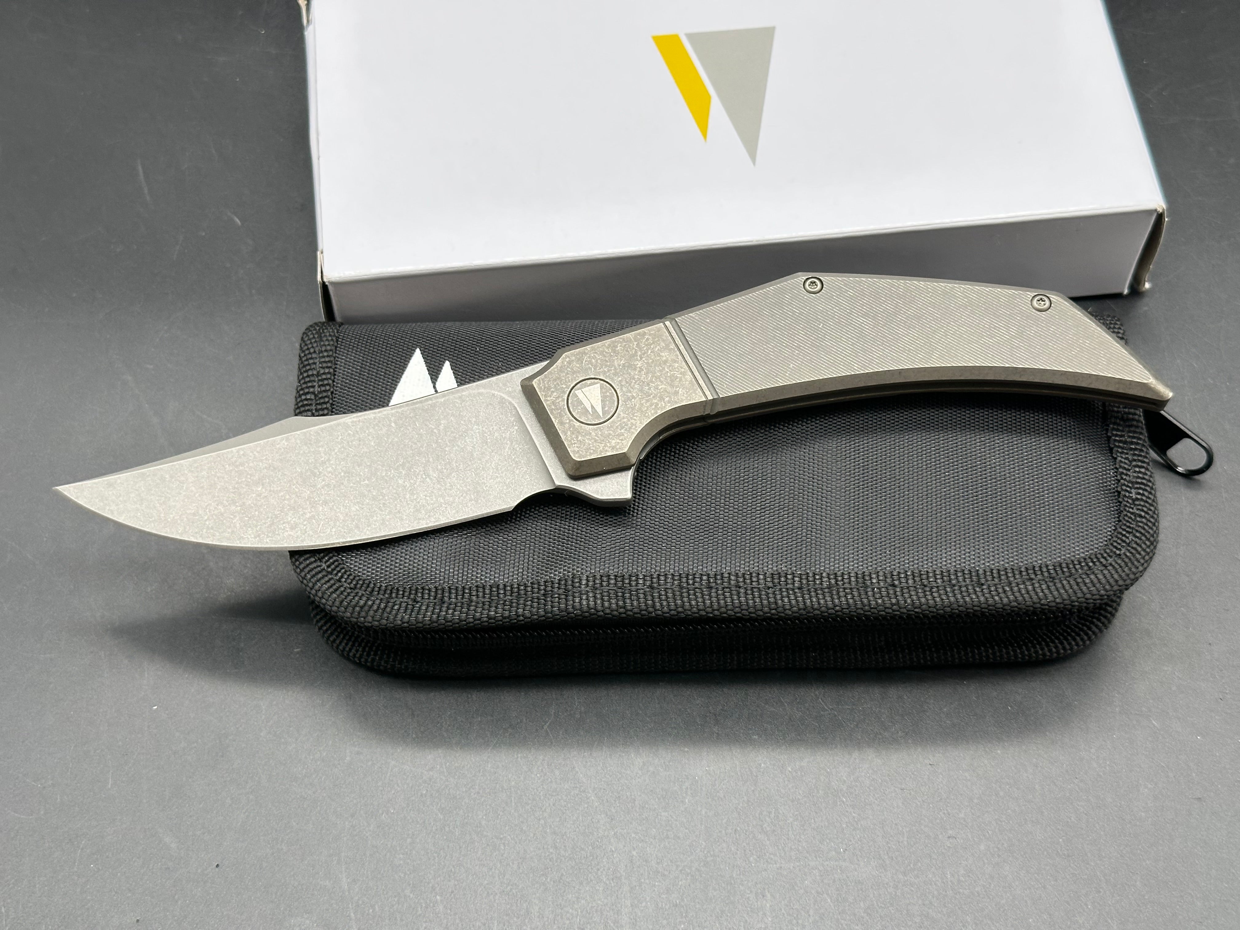 Van Poppel. 3.75 inch stonewashed CPM-20CV blade Dutch Blade Works Xerxes