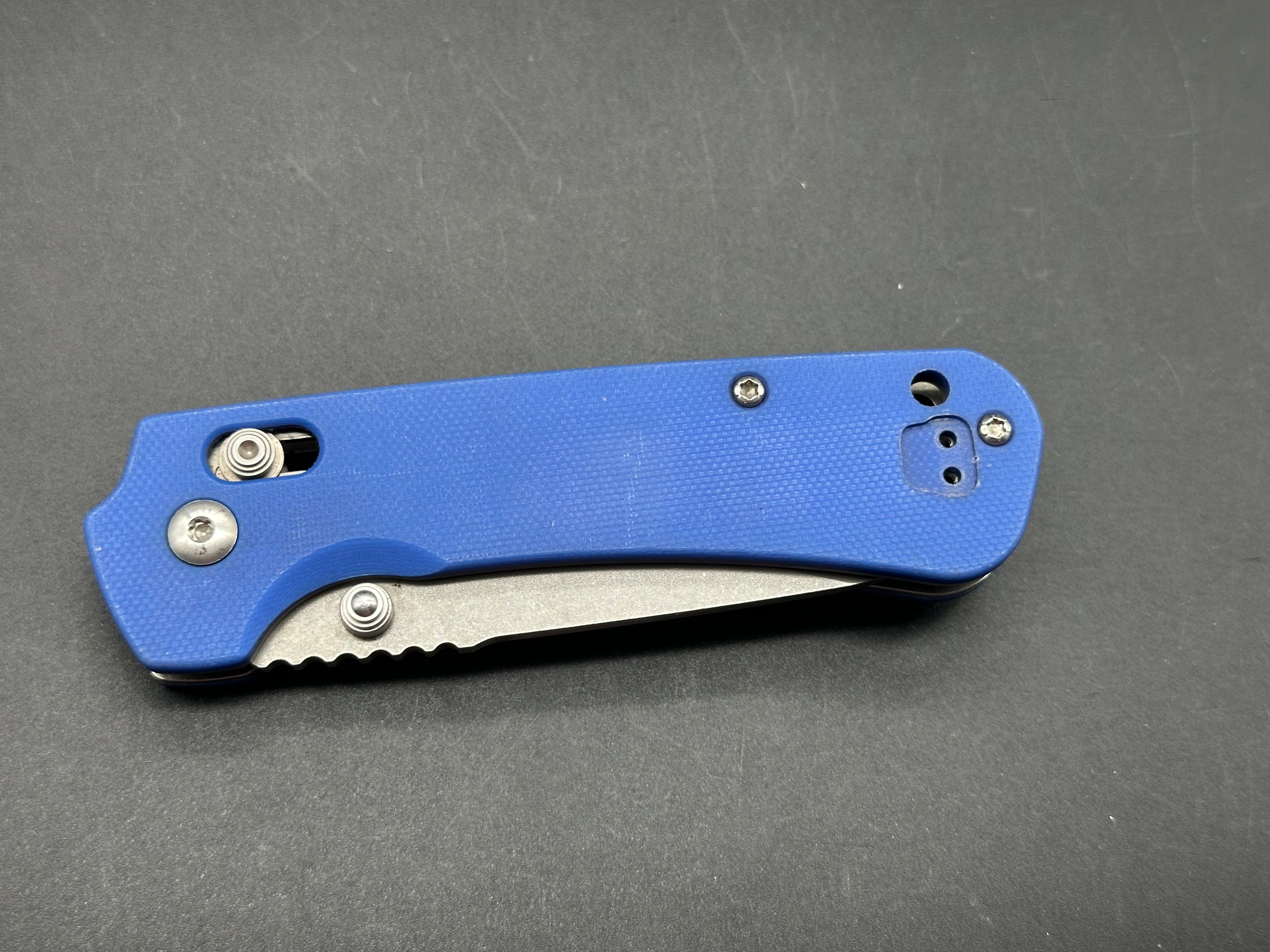 Massdrop Perpetua, Used fair condition, Blue G-10, Nitro-V
