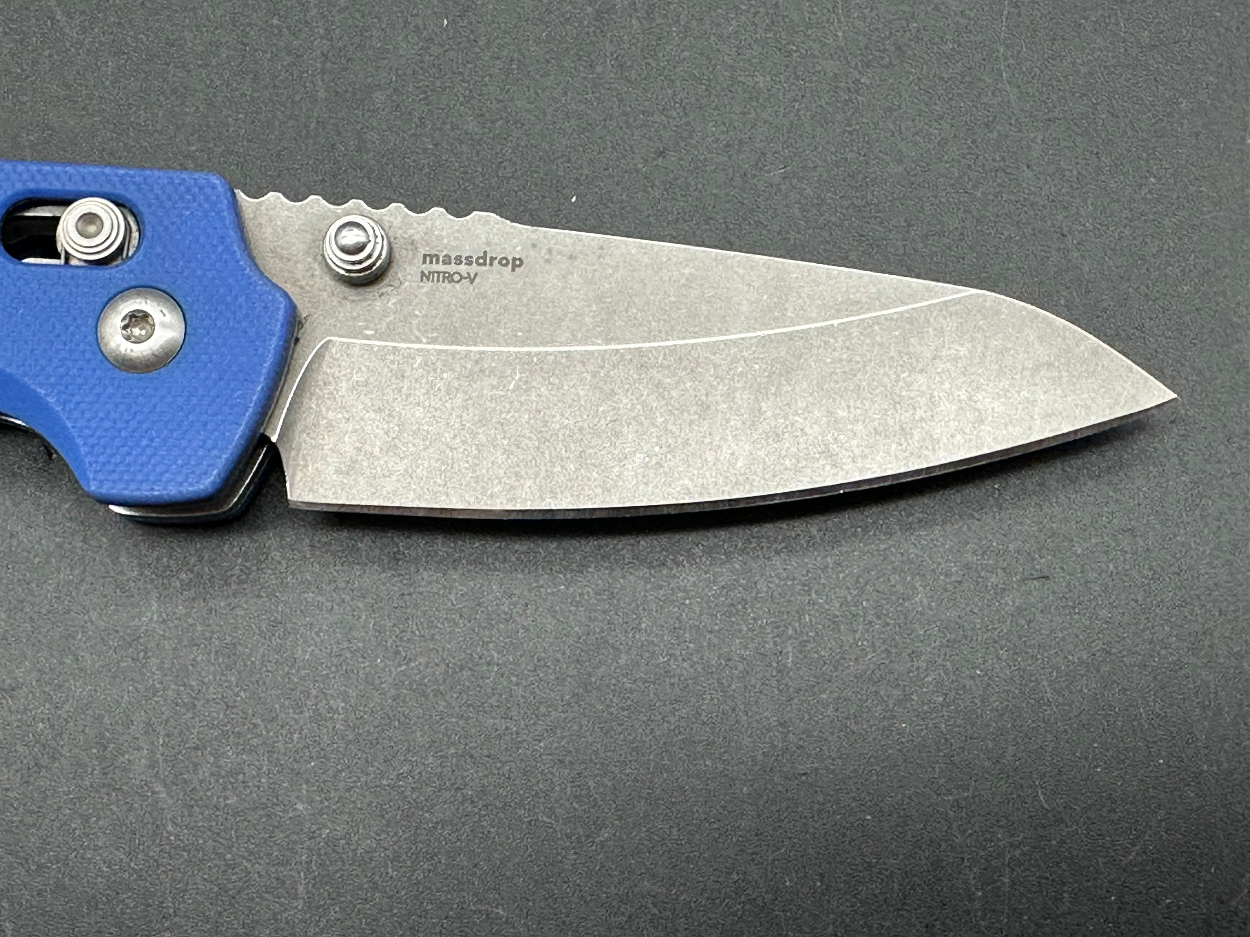 Massdrop Perpetua, Used fair condition, Blue G-10, Nitro-V