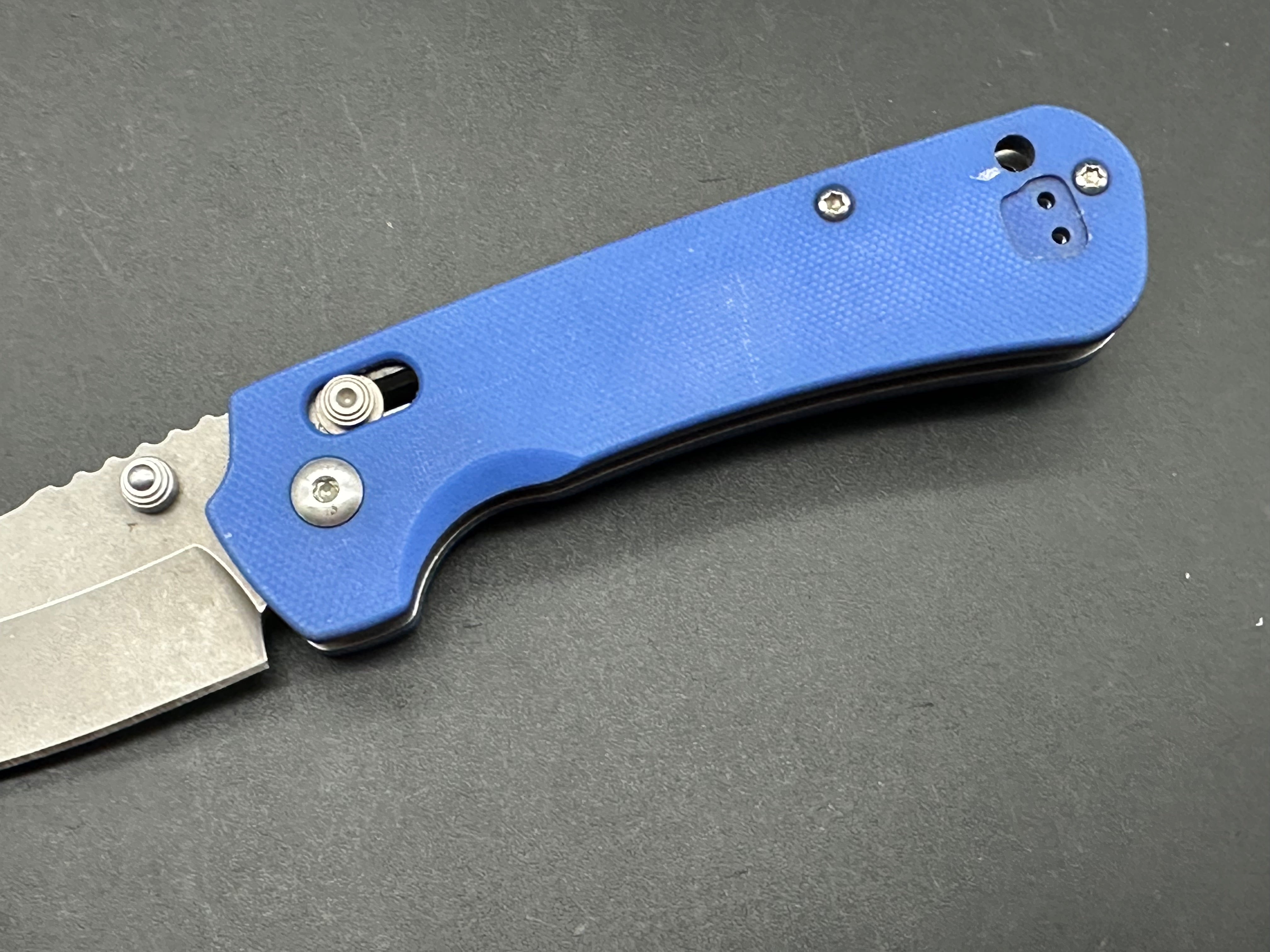Massdrop Perpetua, Used fair condition, Blue G-10, Nitro-V