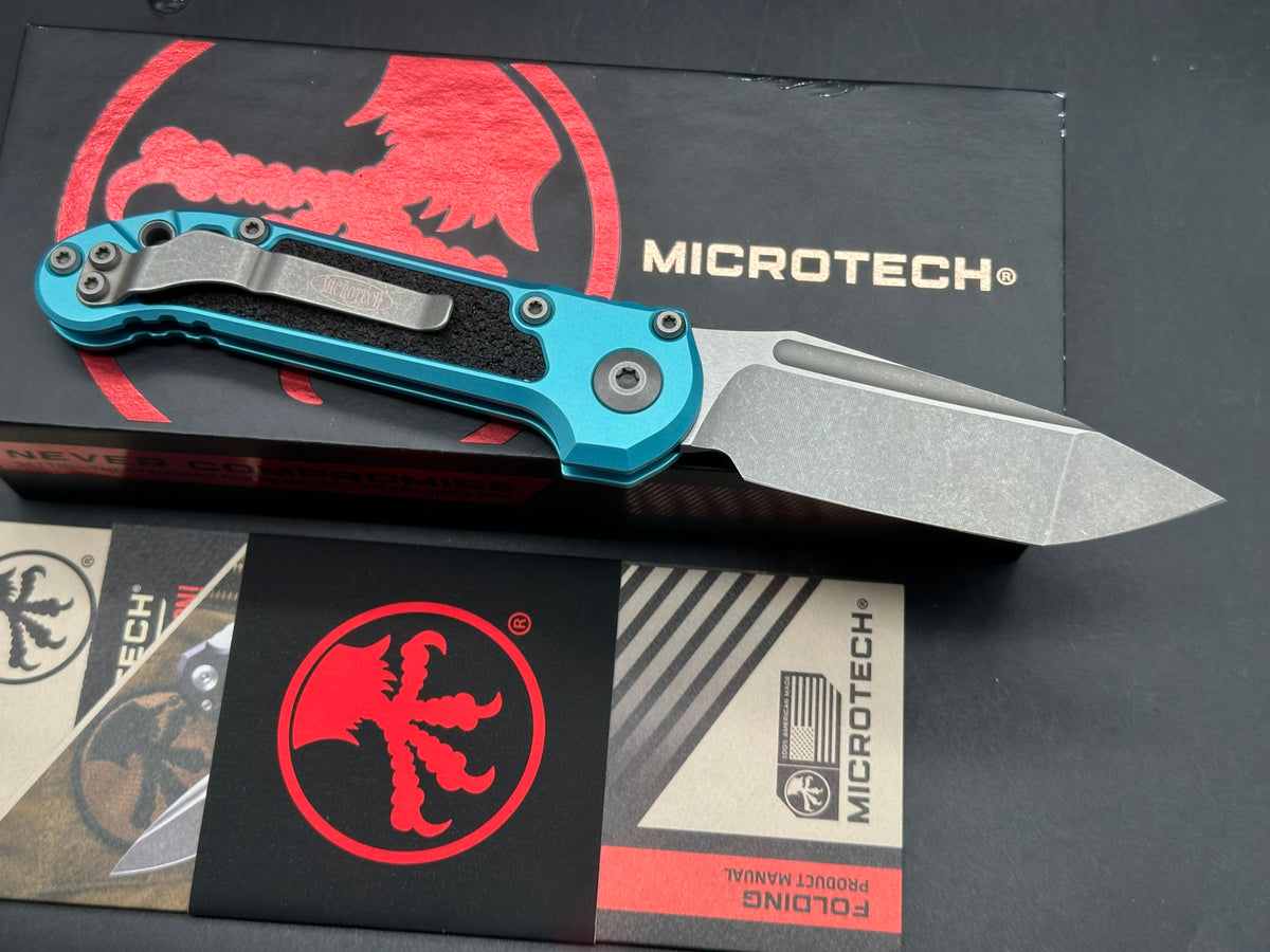 Microtech L.U.D.T. turquoise aluminum/ M390