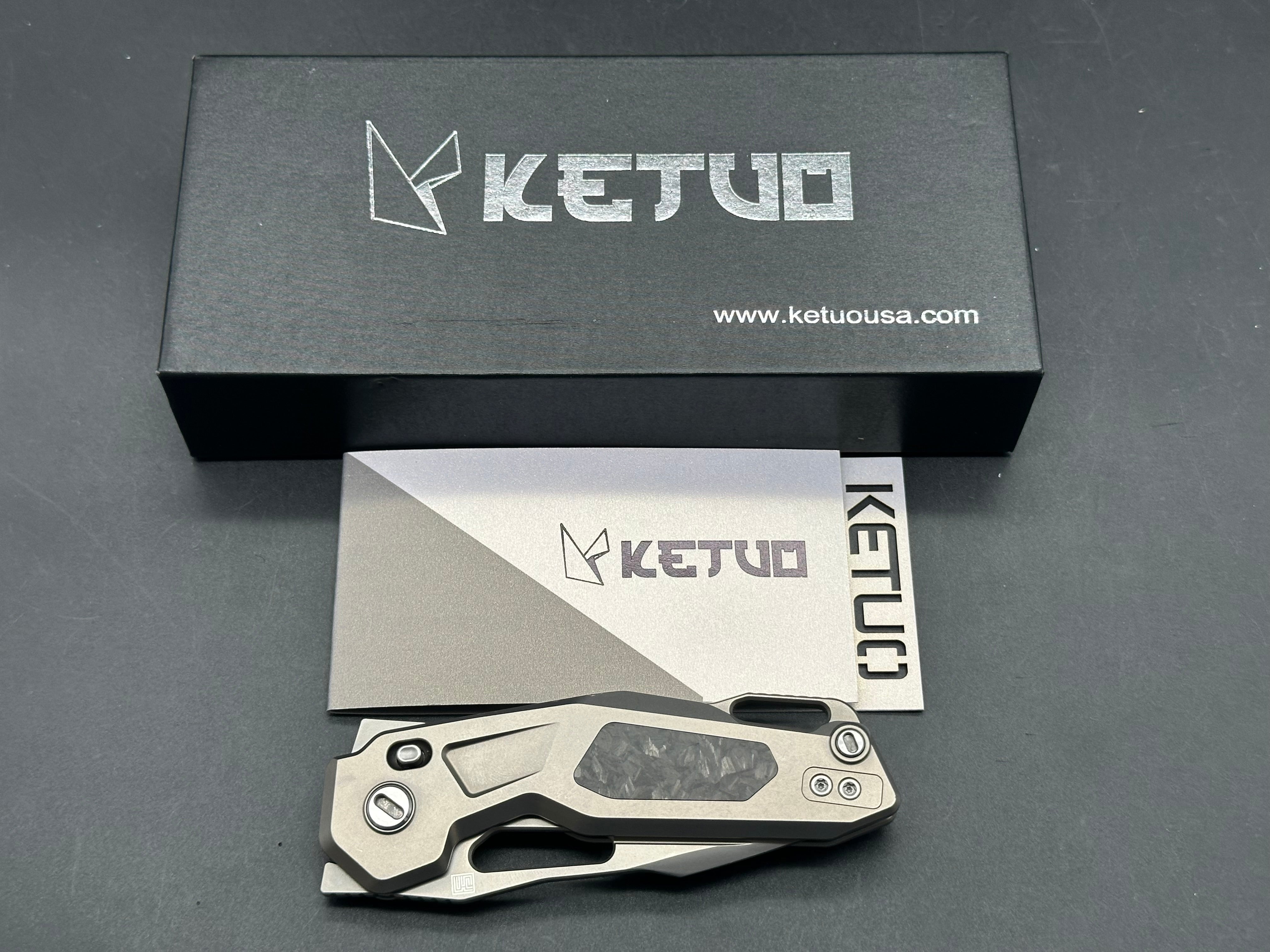 Ketuo Mini Griffin v2 titanium scales and tic coated M390 blade