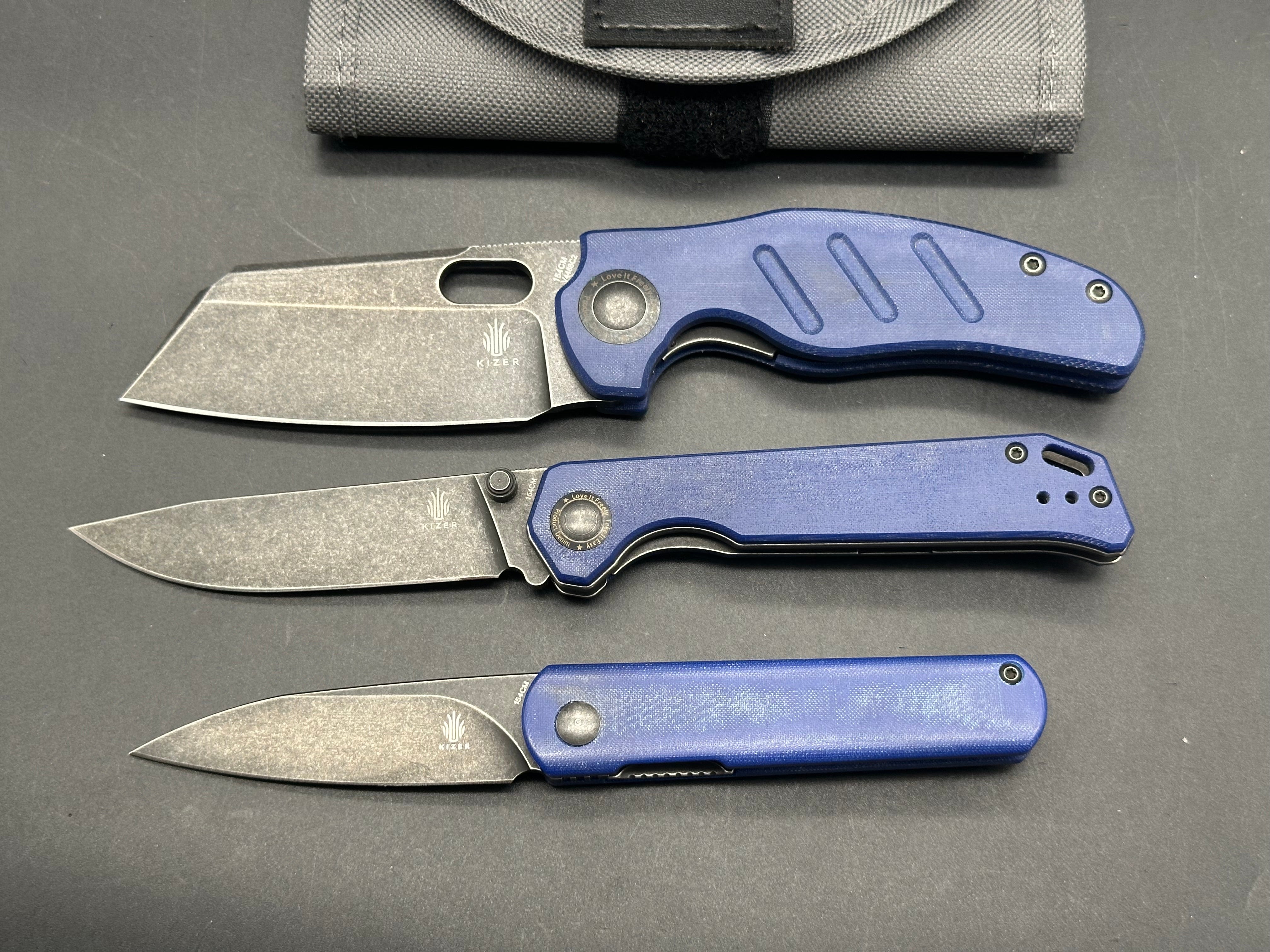 3 knife deal. Kizer denim Sheepdog,Begleiter & Feist