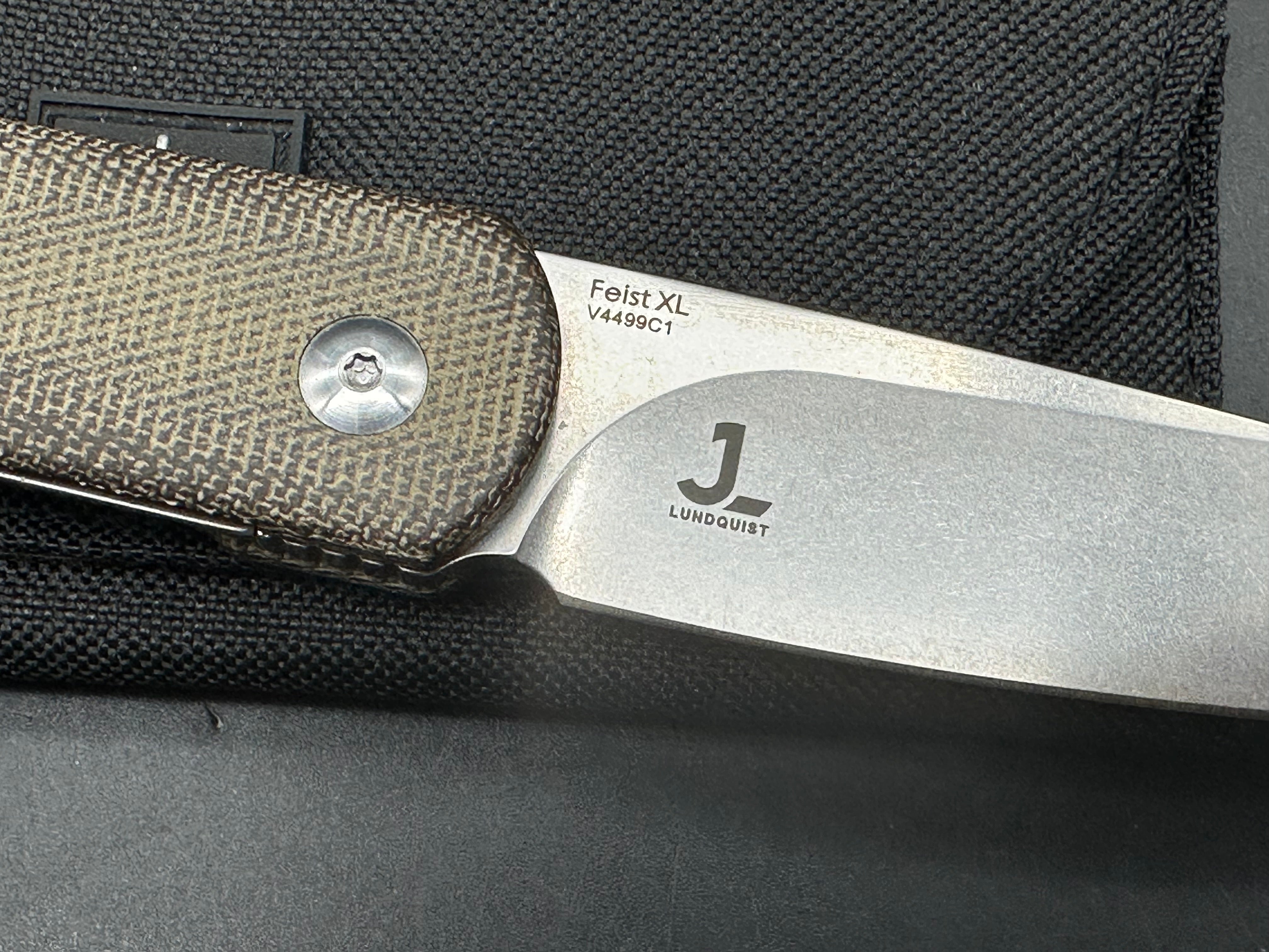 Kizer Feist XL - 154CM Steel Tan Micarta