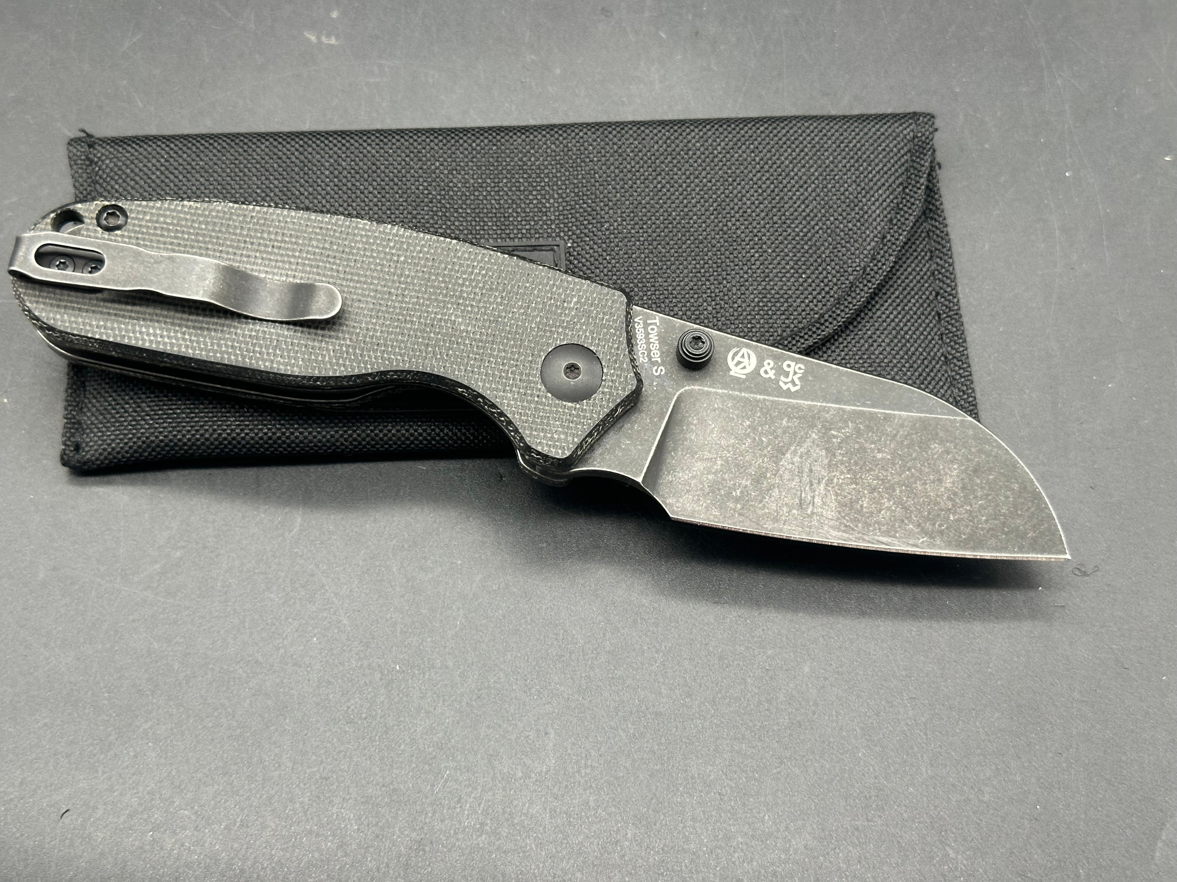 Kizer Towser S - 154CM Steel Black Micarta