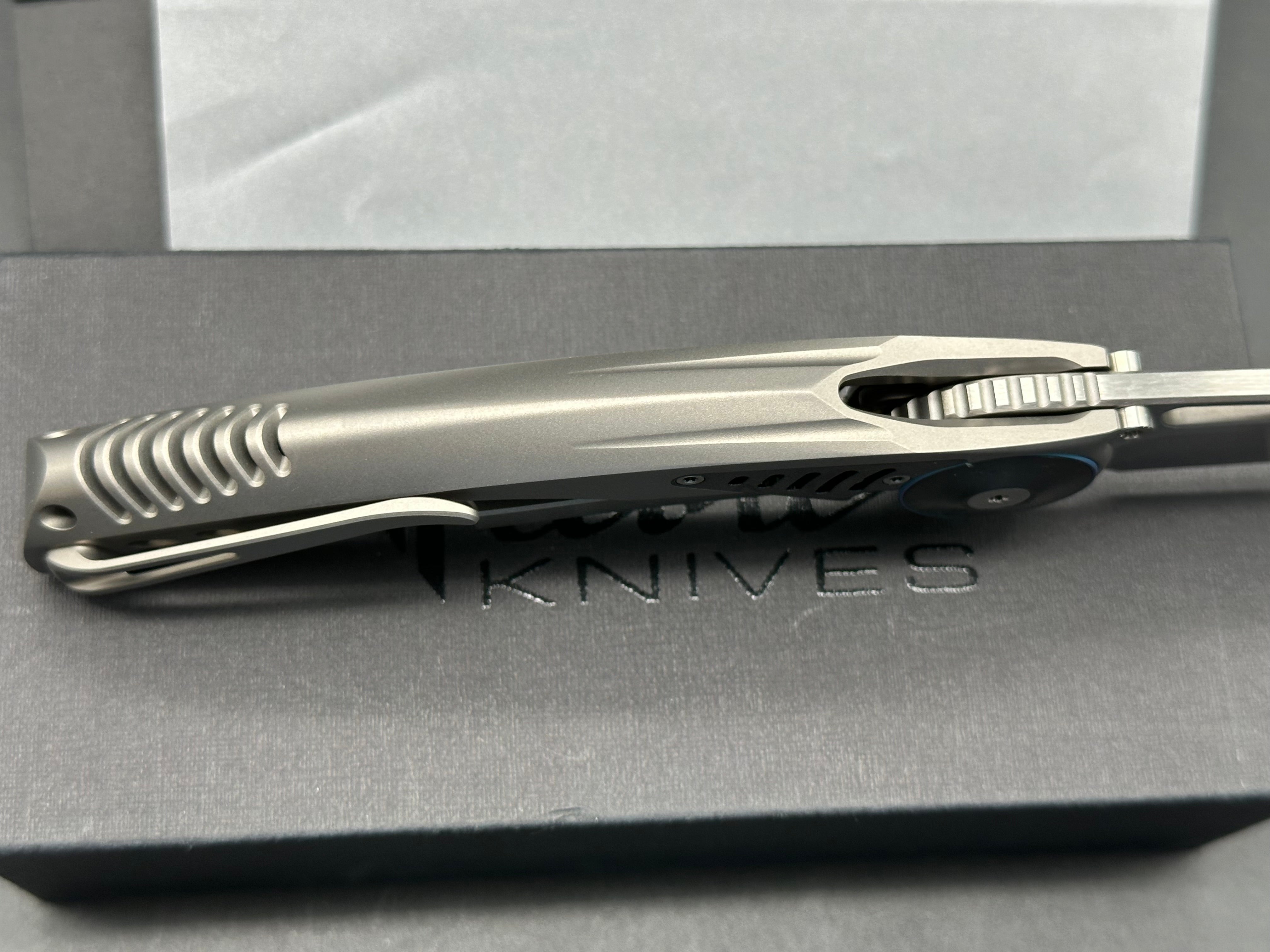 Reate GTR Frame Lock Knife Ti w/ Zirconium Inlay Titanium BB Clip (3.6" Satin)