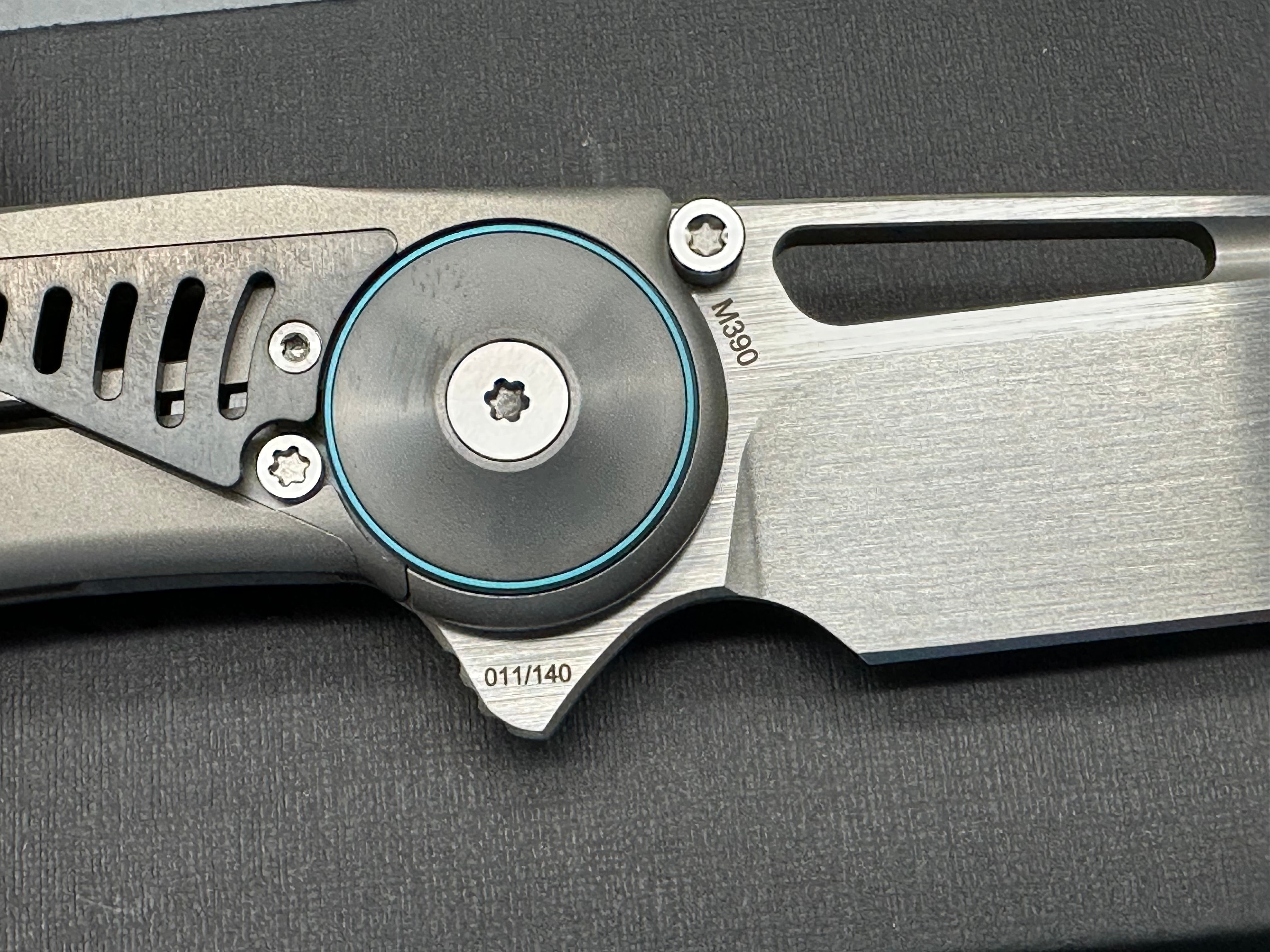 Reate GTR Frame Lock Knife Ti w/ Zirconium Inlay Titanium BB Clip (3.6" Satin)