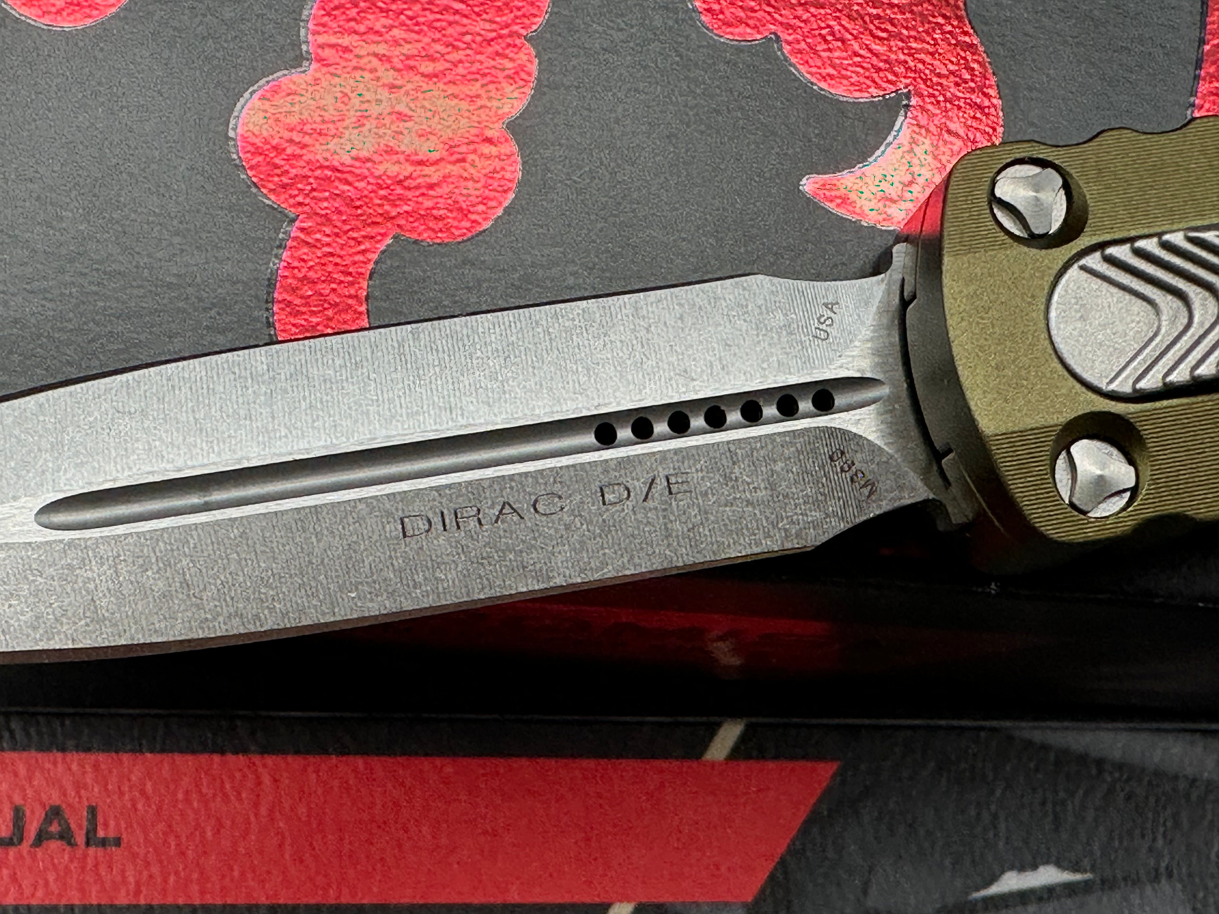 Microtech Dirac Dagger OTF Automatic Knife OD Green (2.88" Stonewash)