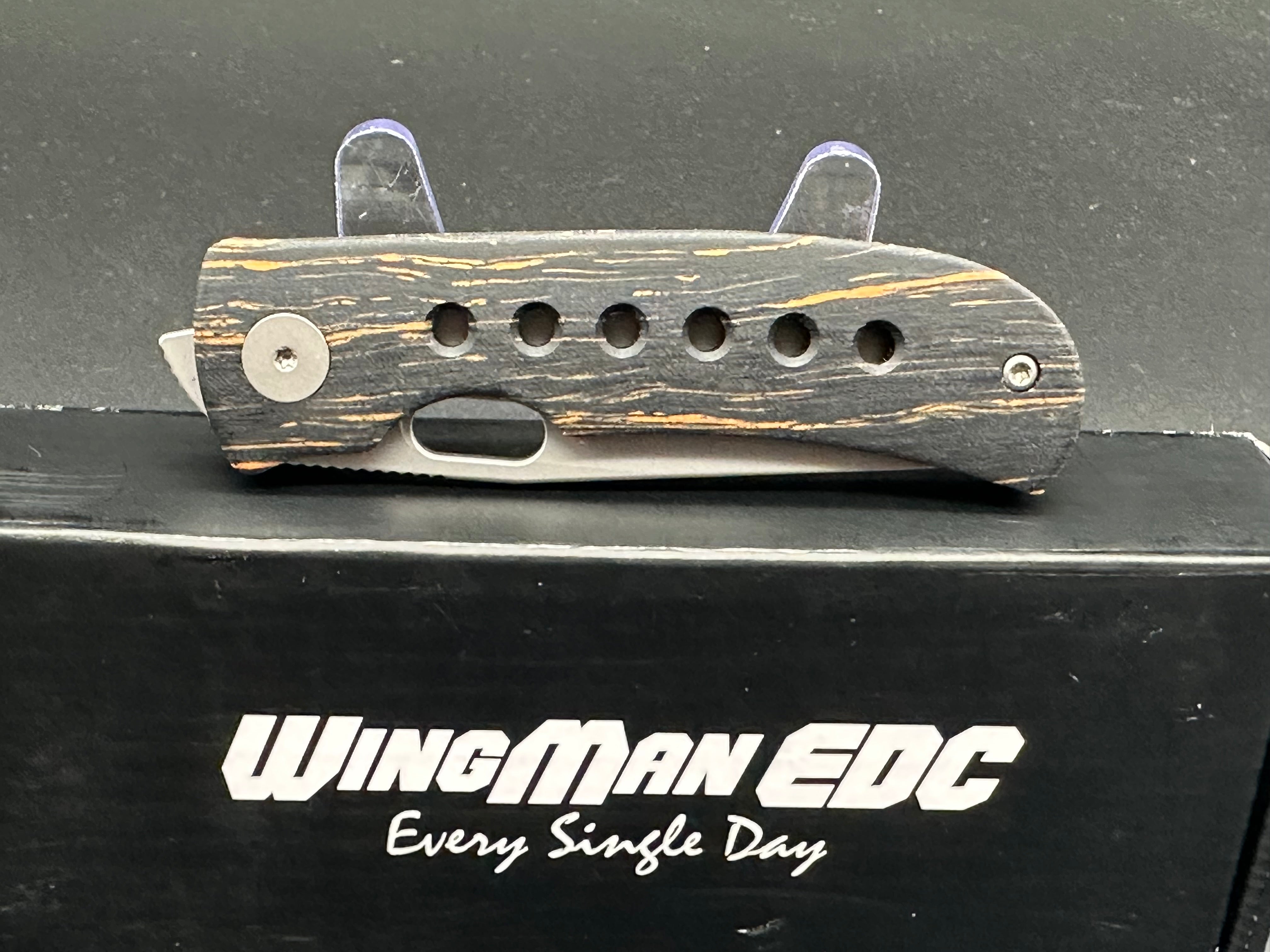 Wingman MTNT Mach 1 Orange and black G10 handle w/ELMAX blade