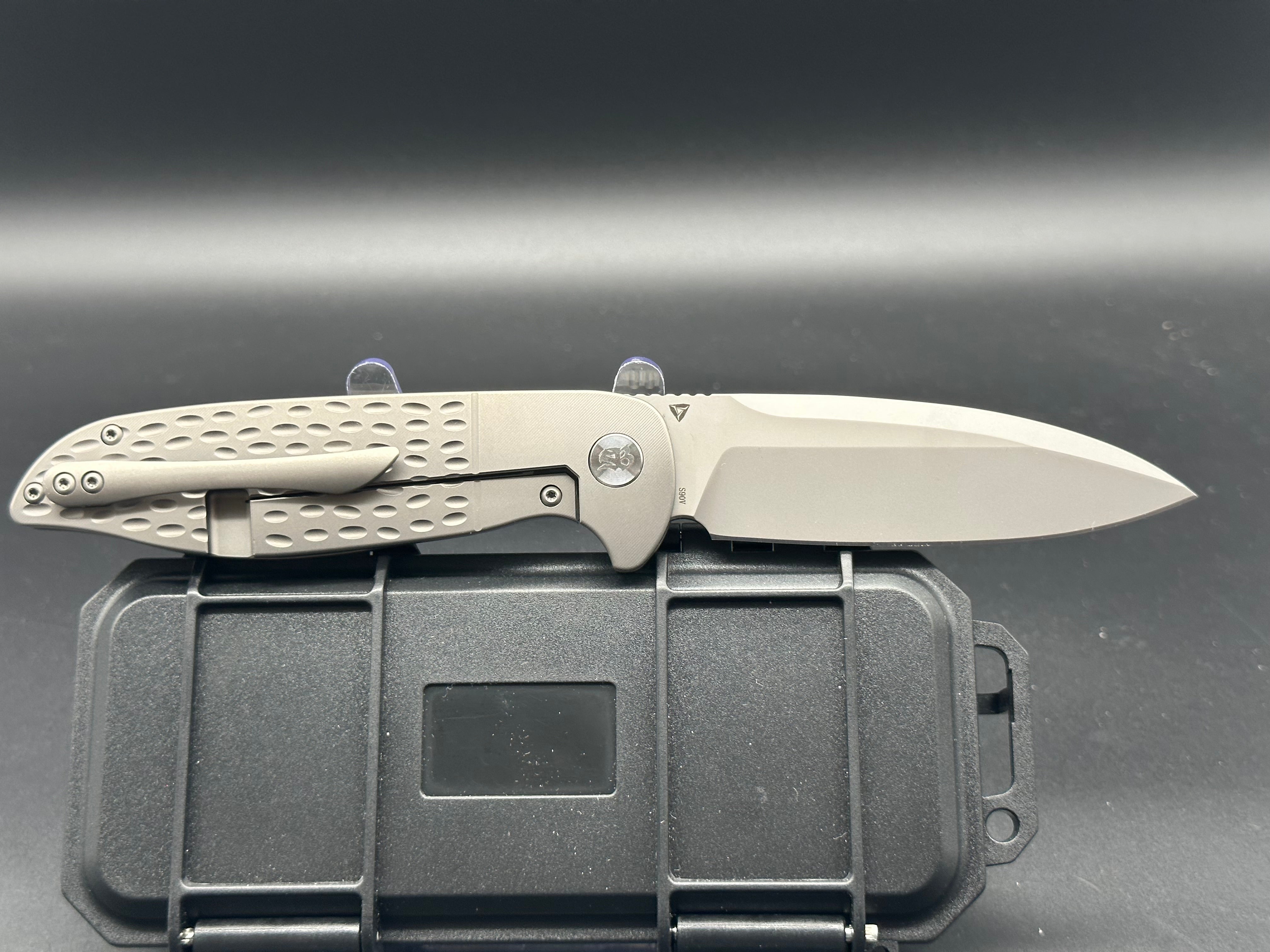 TUYA CALADAN FOLDING KNIFE JIGGED TITANIUM HANDLE S90V