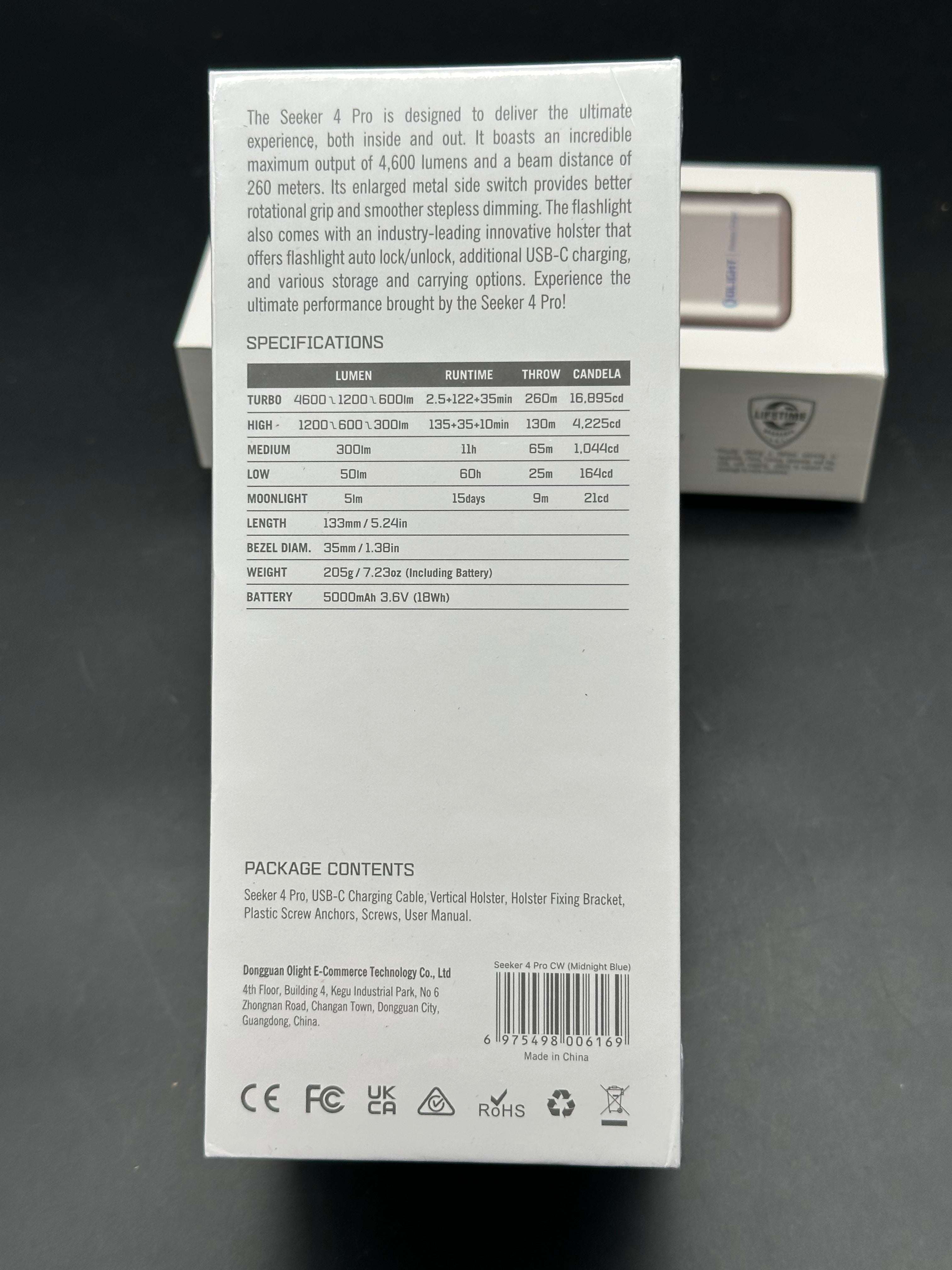 Seeker 4 Pro High Power Flashlight 4600 lumens