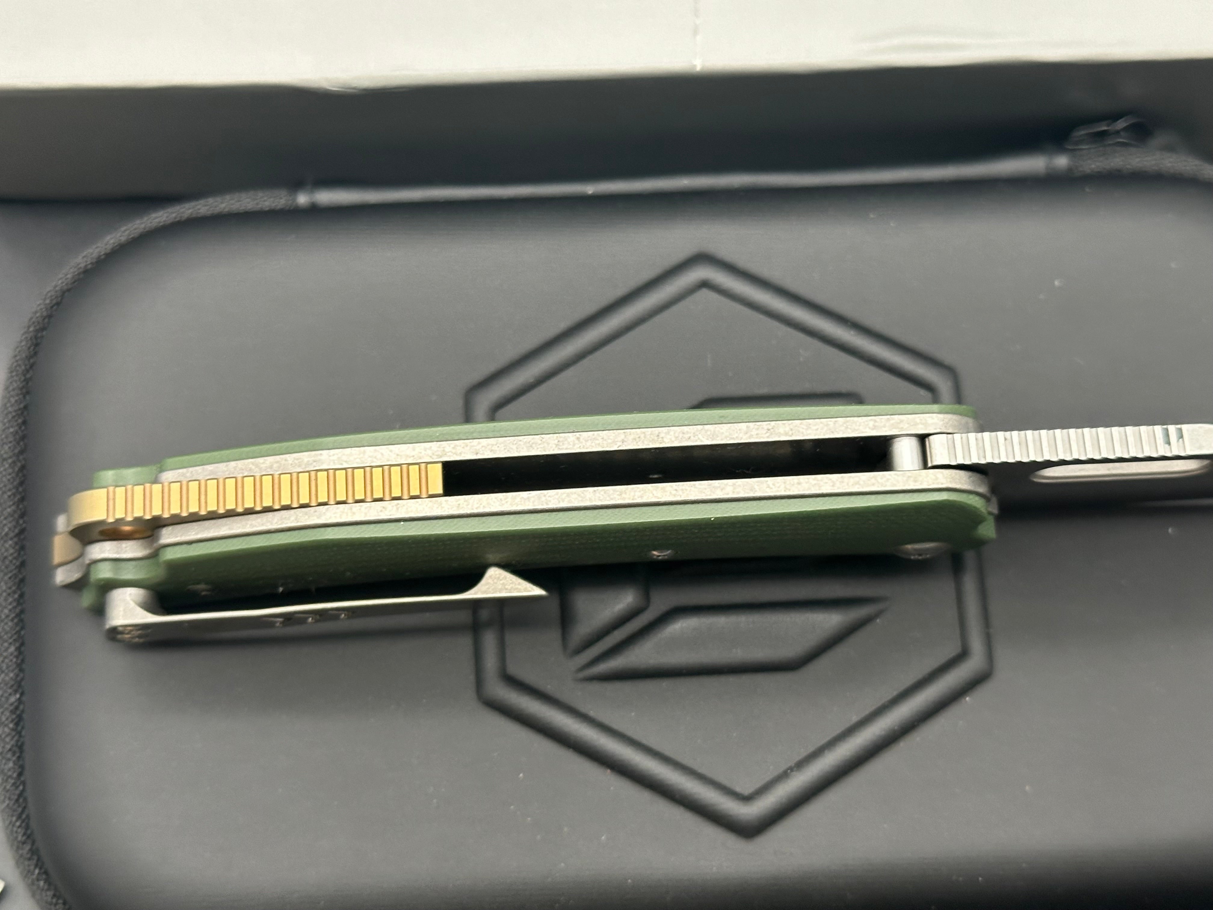 BRS E-Volve Navajo Liner Lock Knife Green G10 (3.5" Stonewash)