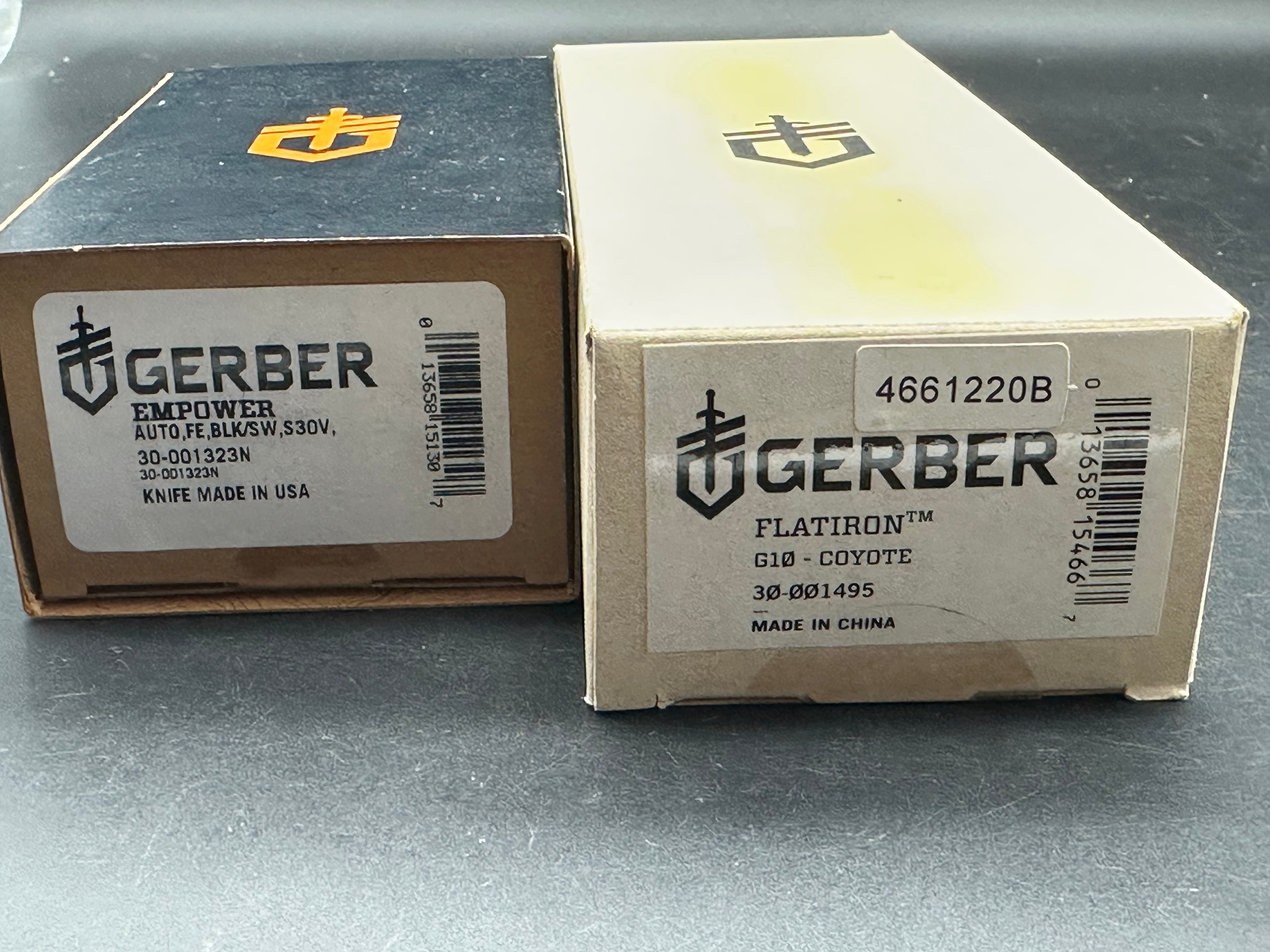 2 knife Gerber bundle Gerber Empower Auto w/S30V and Flatiron