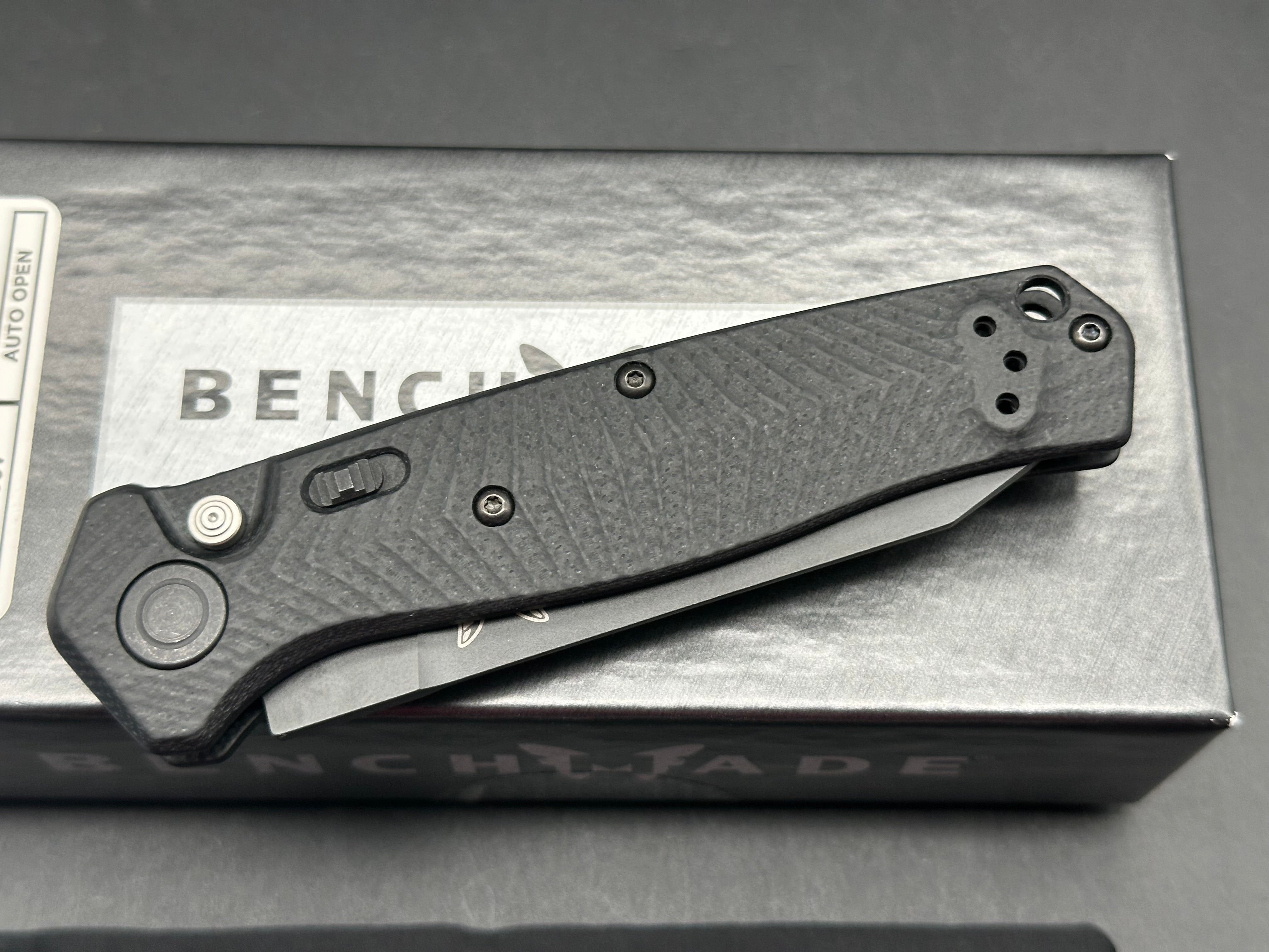 Benchmade Mediator Automatic Knife Black G-10 (3.3" Black)