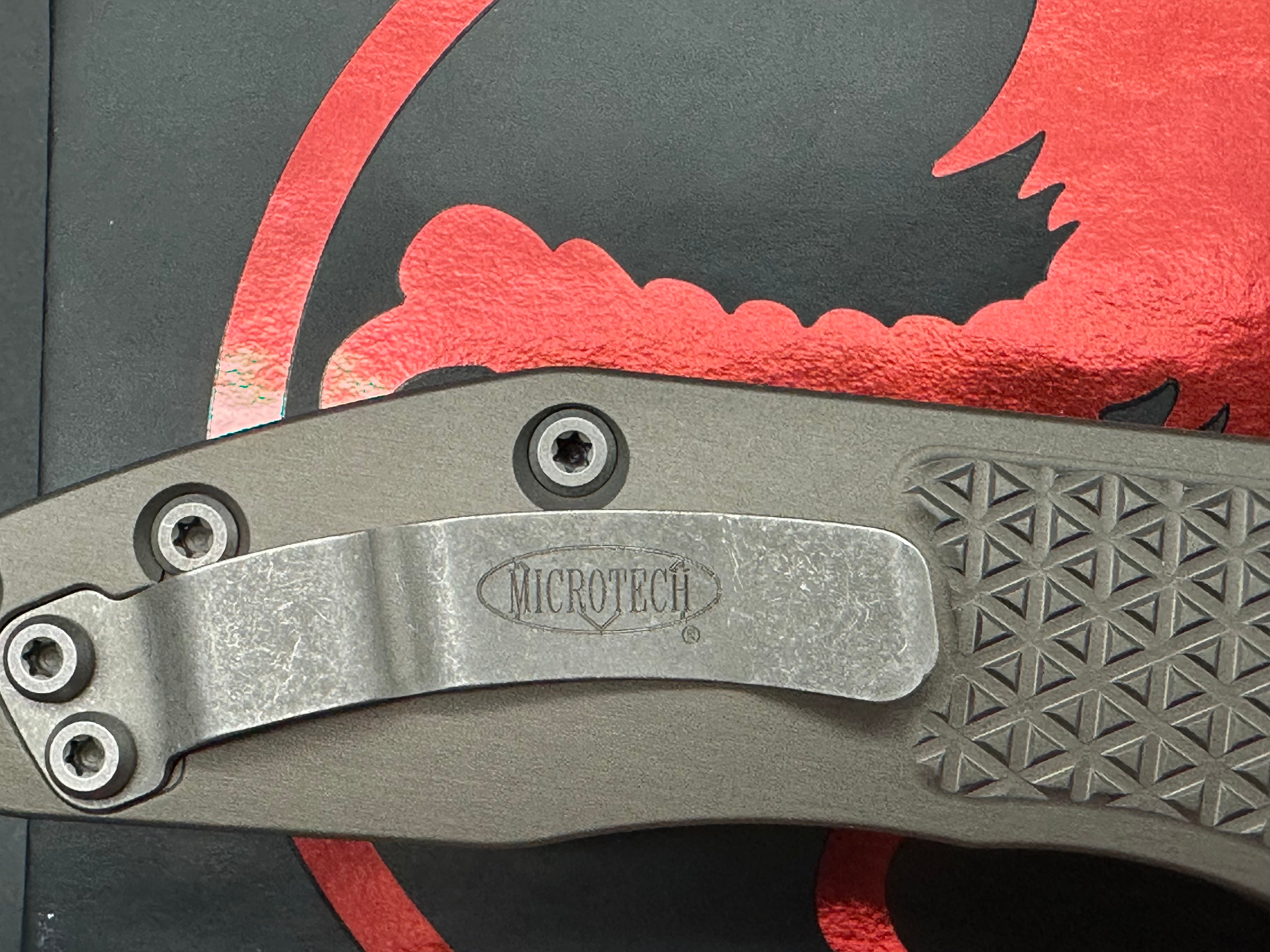 Microtech Stitch-A S/E Automatic Knife Natural Clear Gray (3.75" Apocalyptic)