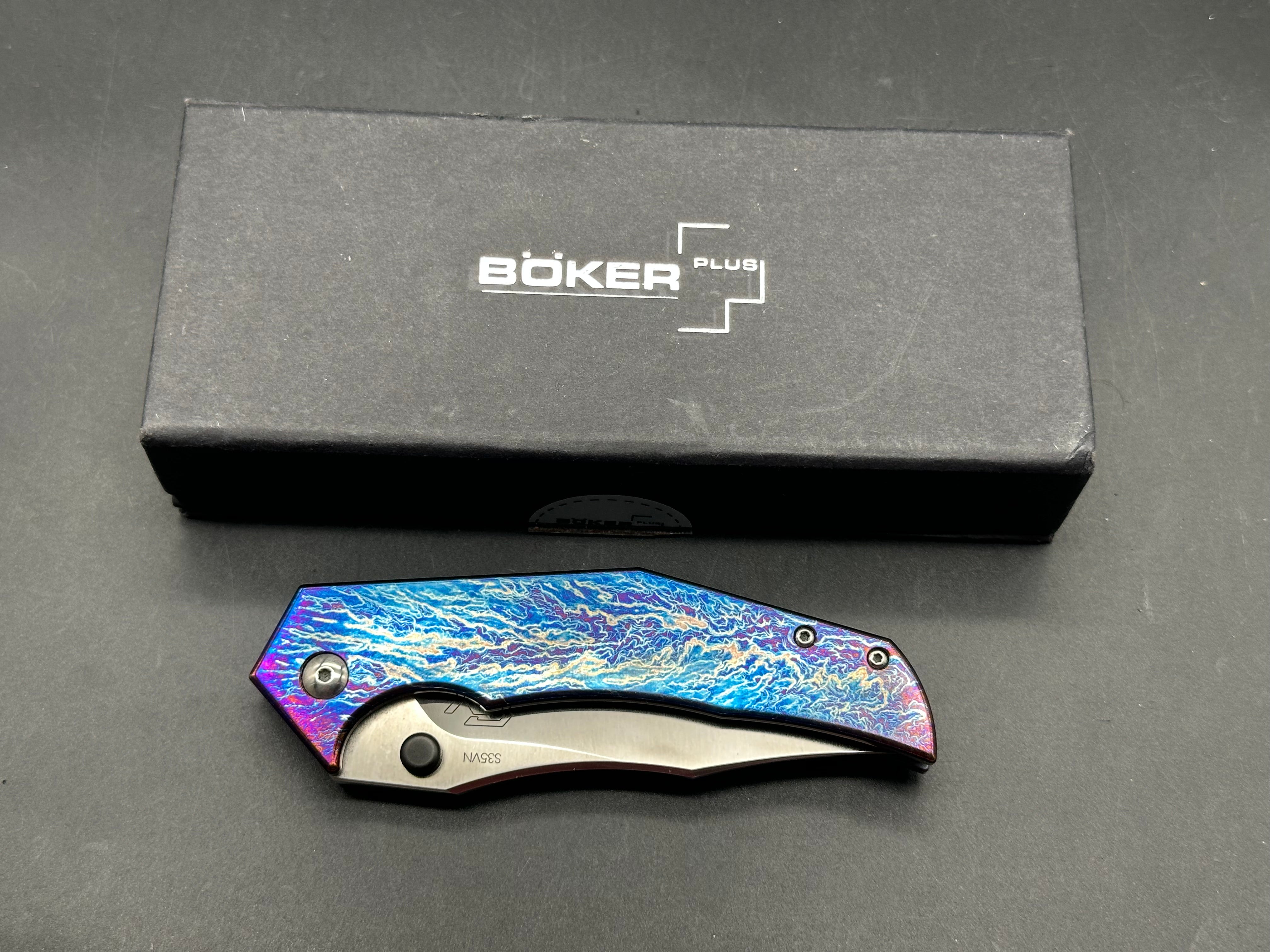 Massdrop Gavco Thrasher S35VN steel, custom anno titanium handle