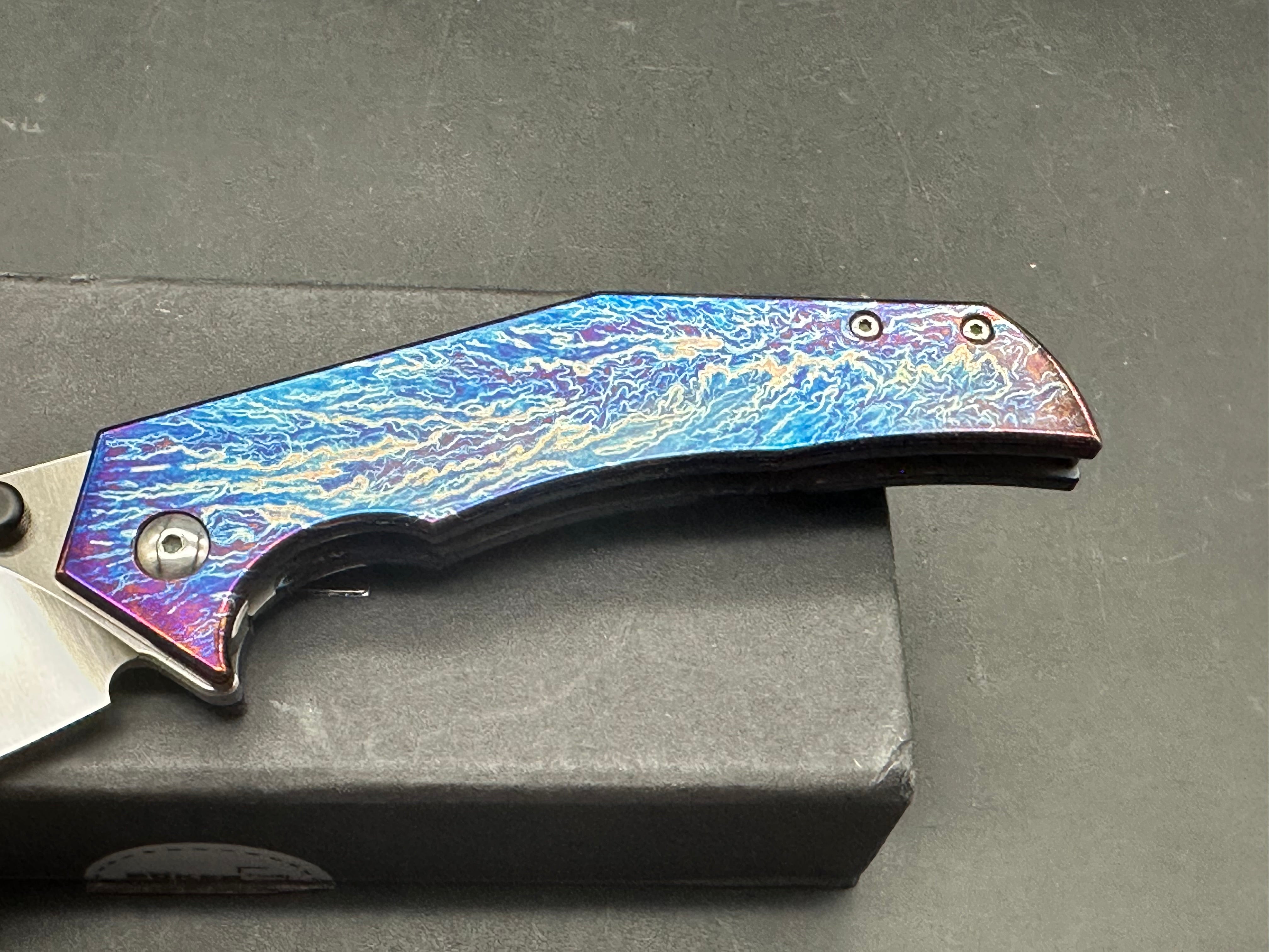 Massdrop Gavco Thrasher S35VN steel, custom anno titanium handle