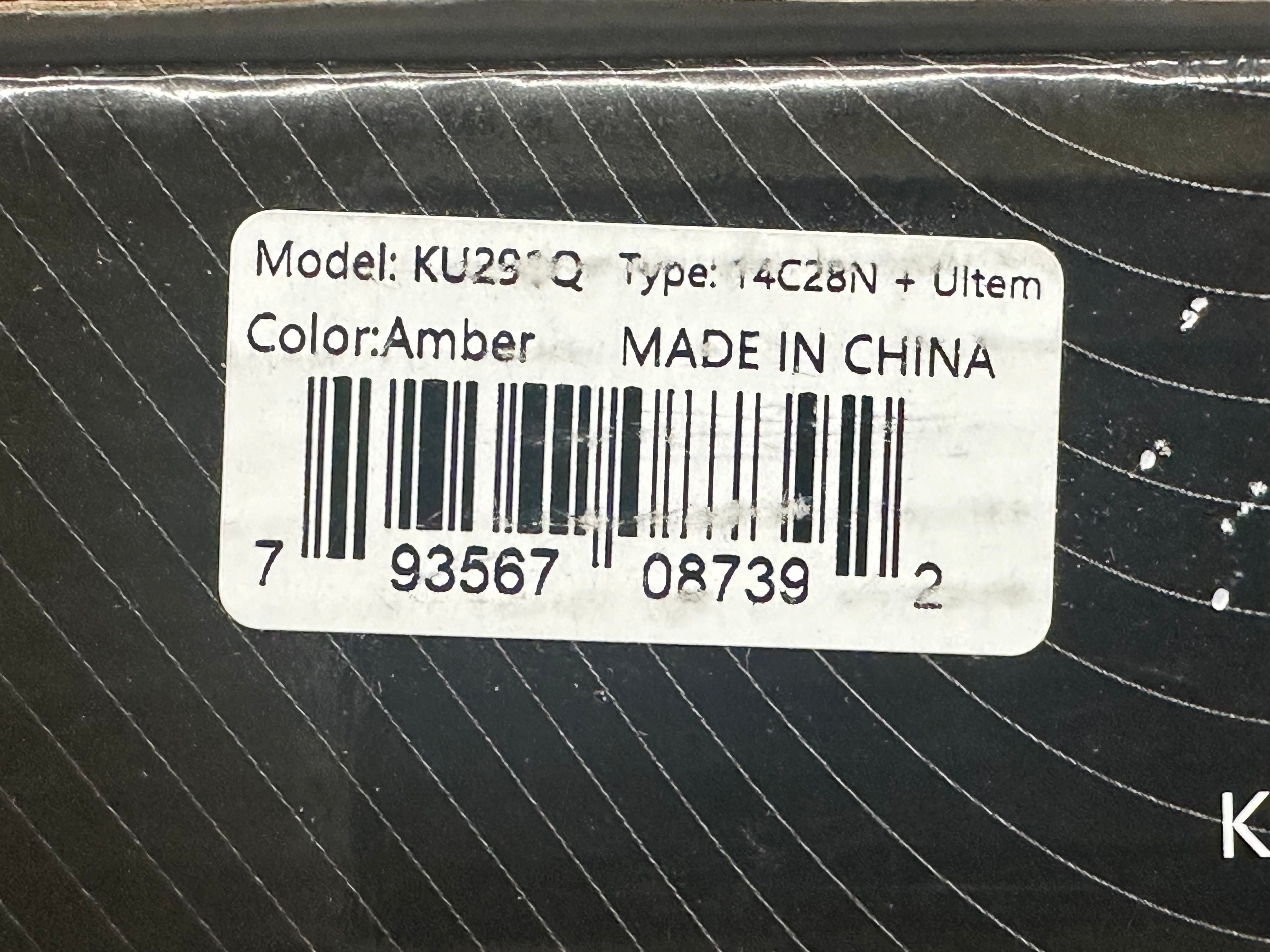 KUBEY VAGRANT LINER LOCK FOLDING KNIFE ULTEM HANDLE 14C28N SHEEPSFOOT PLAIN EDGE SANDBLAST FINISH KU291Q