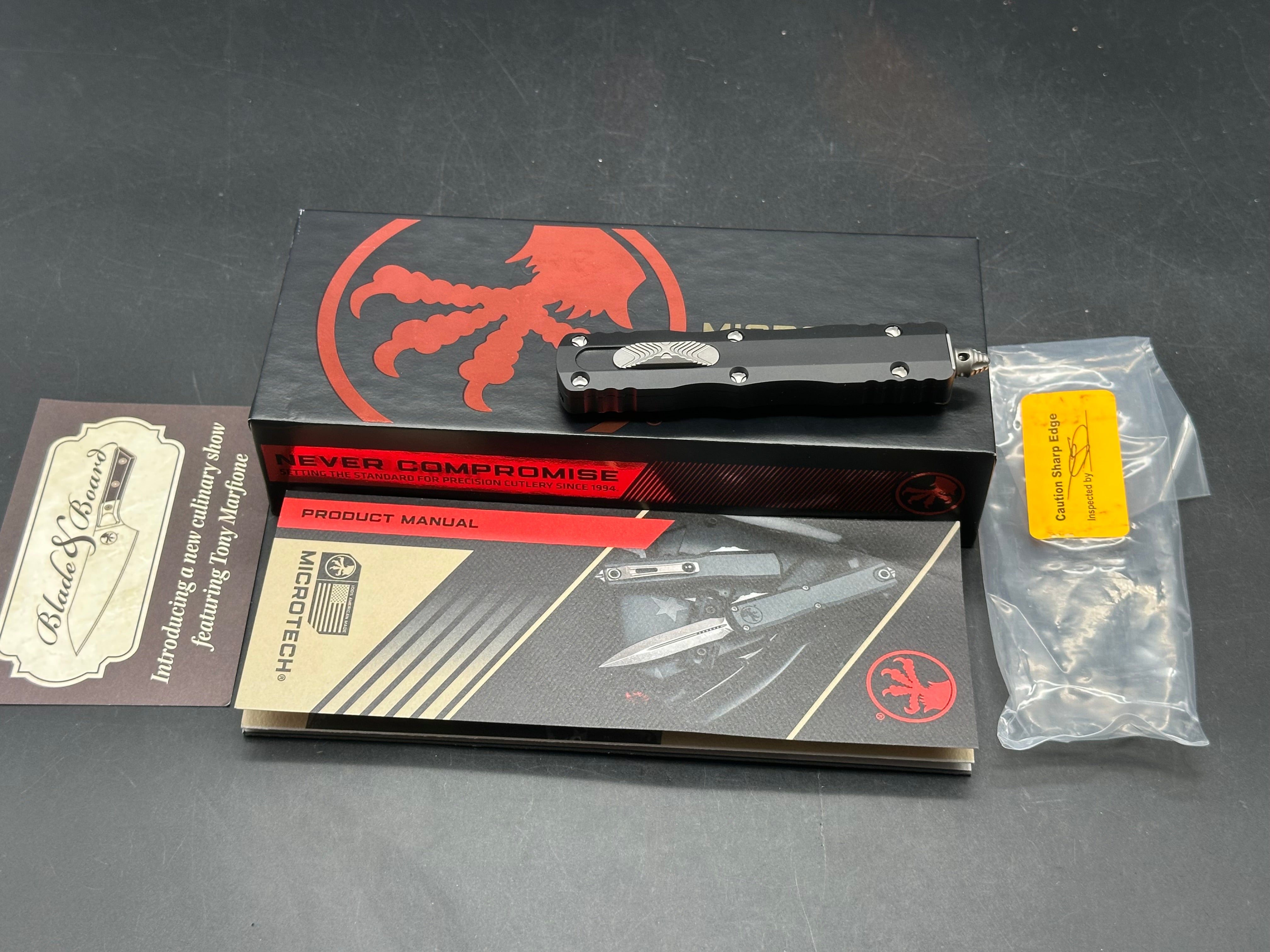 Microtech Dirac Dagger OTF Automatic Knife Black (2.8" Stonewash)