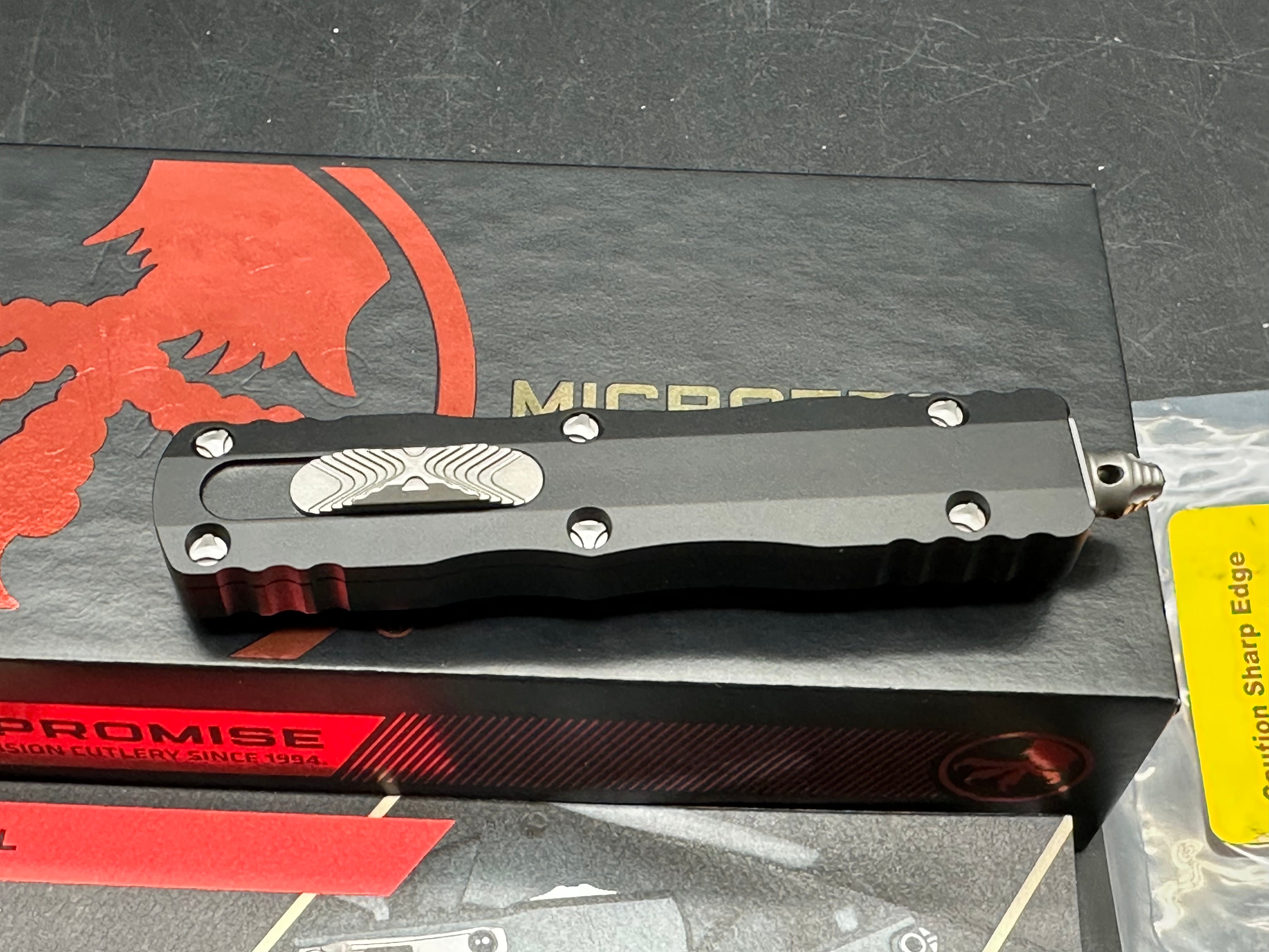 Microtech Dirac Dagger OTF Automatic Knife Black (2.8" Stonewash)