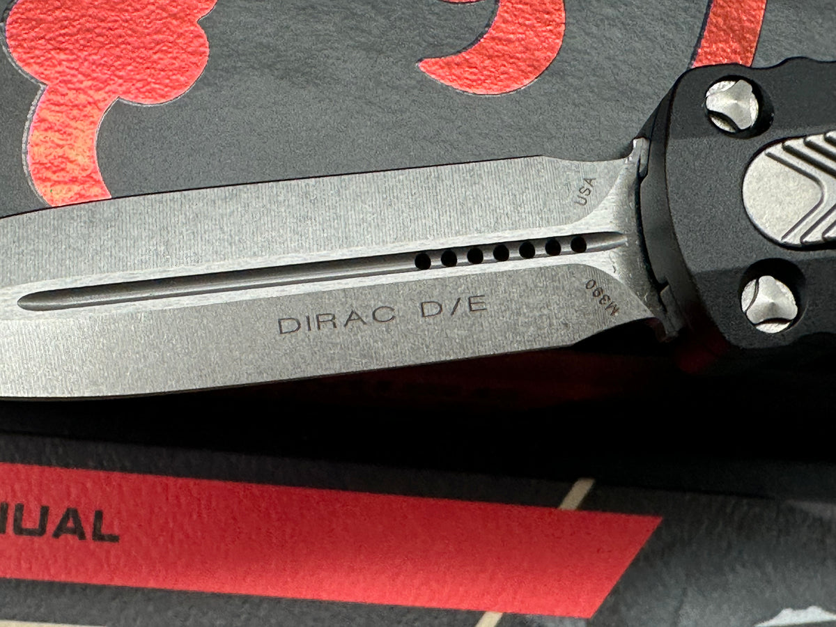 Microtech Dirac Dagger OTF Automatic Knife Black (2.8" Stonewash)