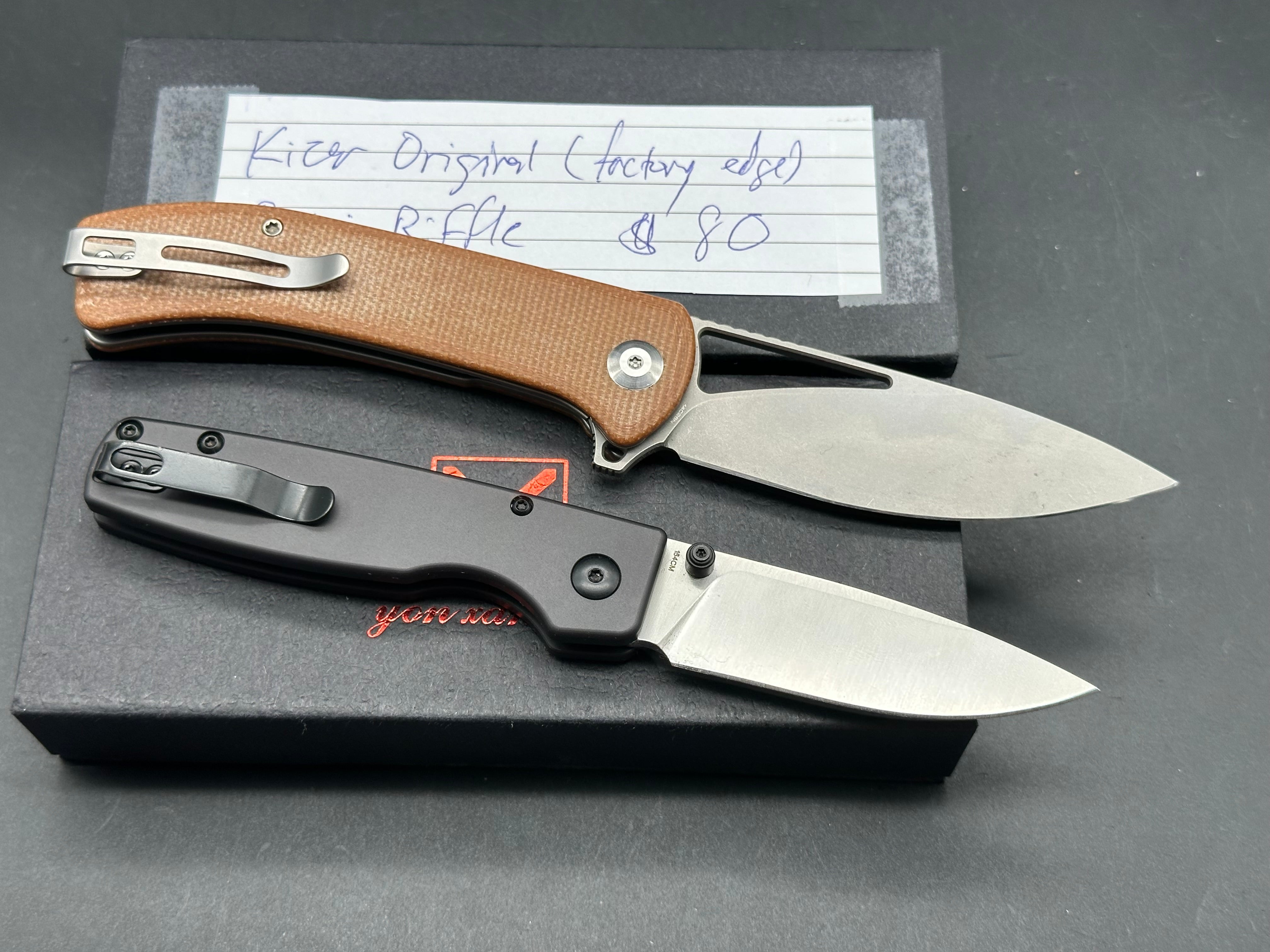 2 knife deal Kizer Original & Civivi Riffle
