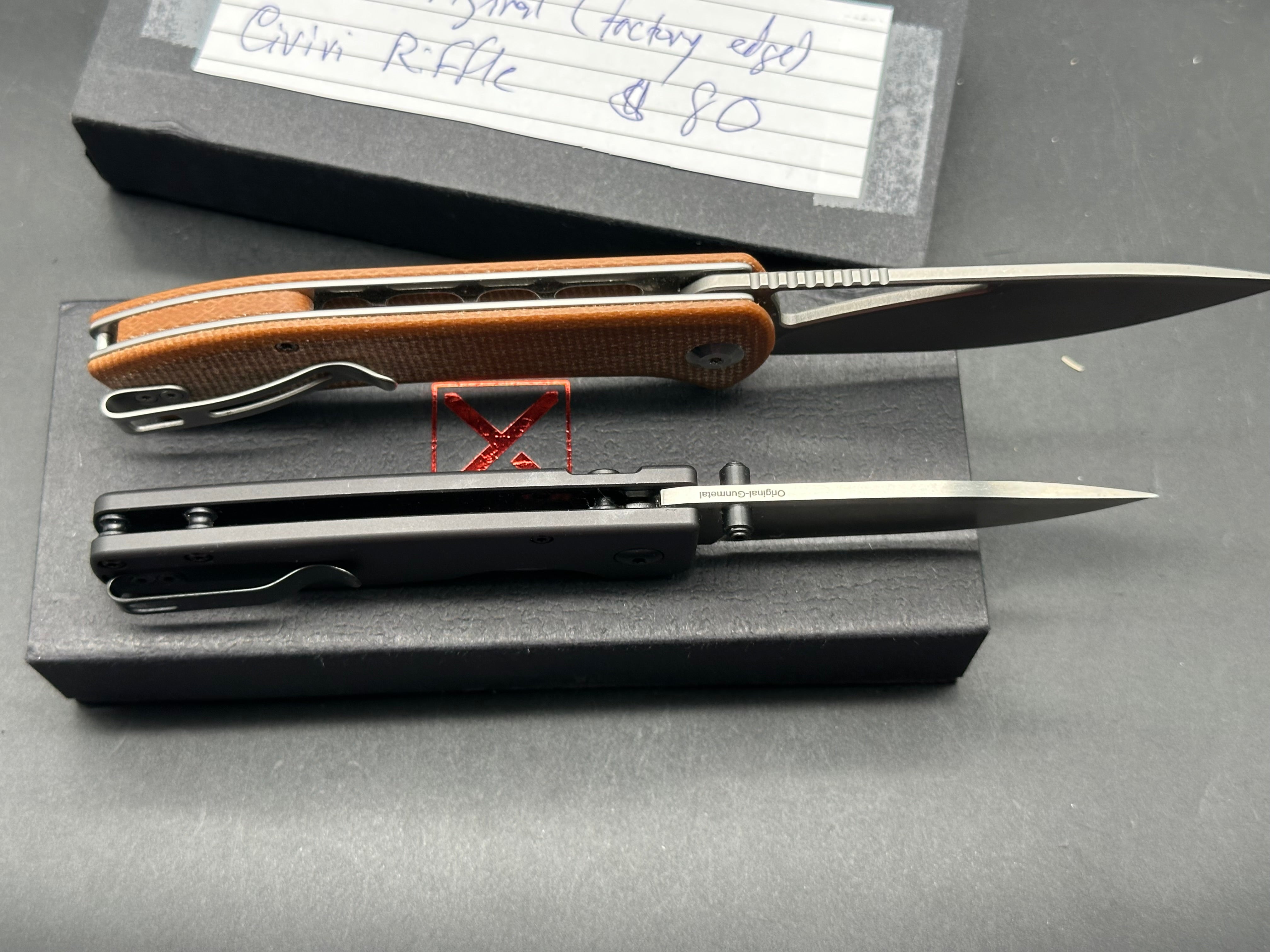 2 knife deal Kizer Original & Civivi Riffle