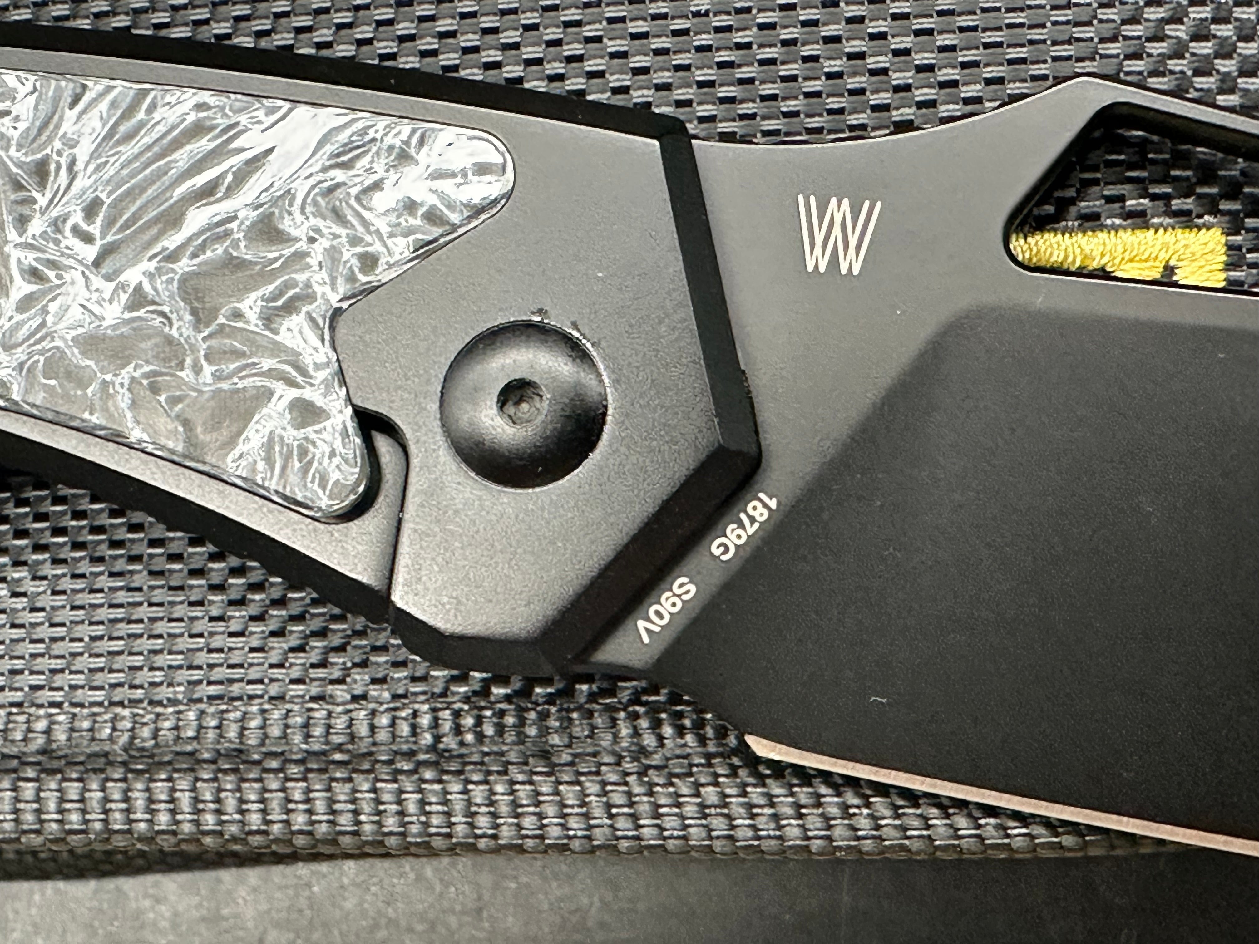 ARTISAN CUTLERY FRAGARACH FOLDING KNIFE DARK MATTER POLAR HANDLE S90V DROP POINT PLAIN BLACK PVD FINISH